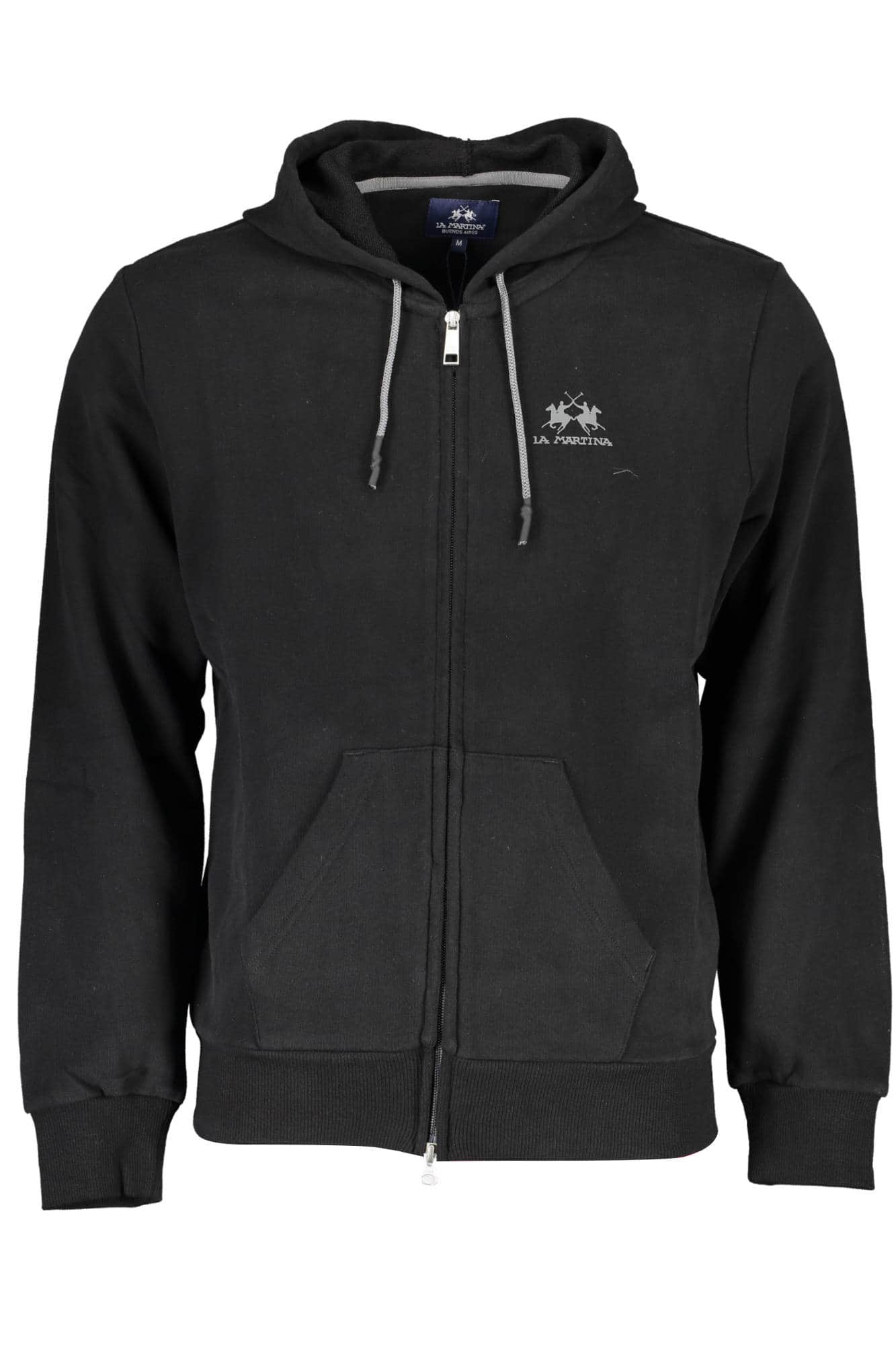 La Martina hombre negro sudadera con cremallera