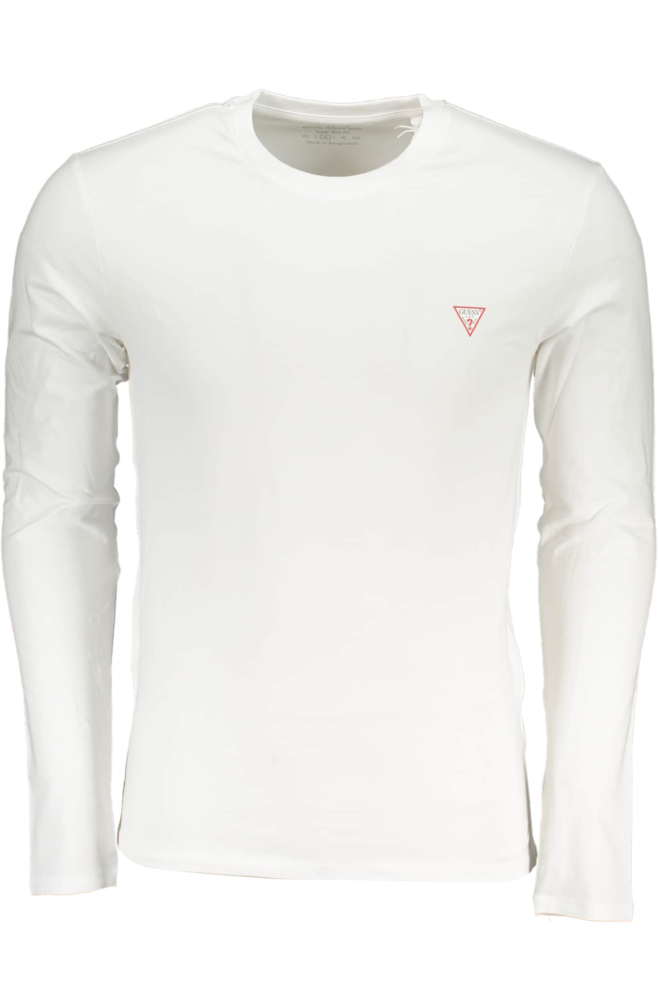 Guess vaqueros hombre manga larga t-camisa blanco