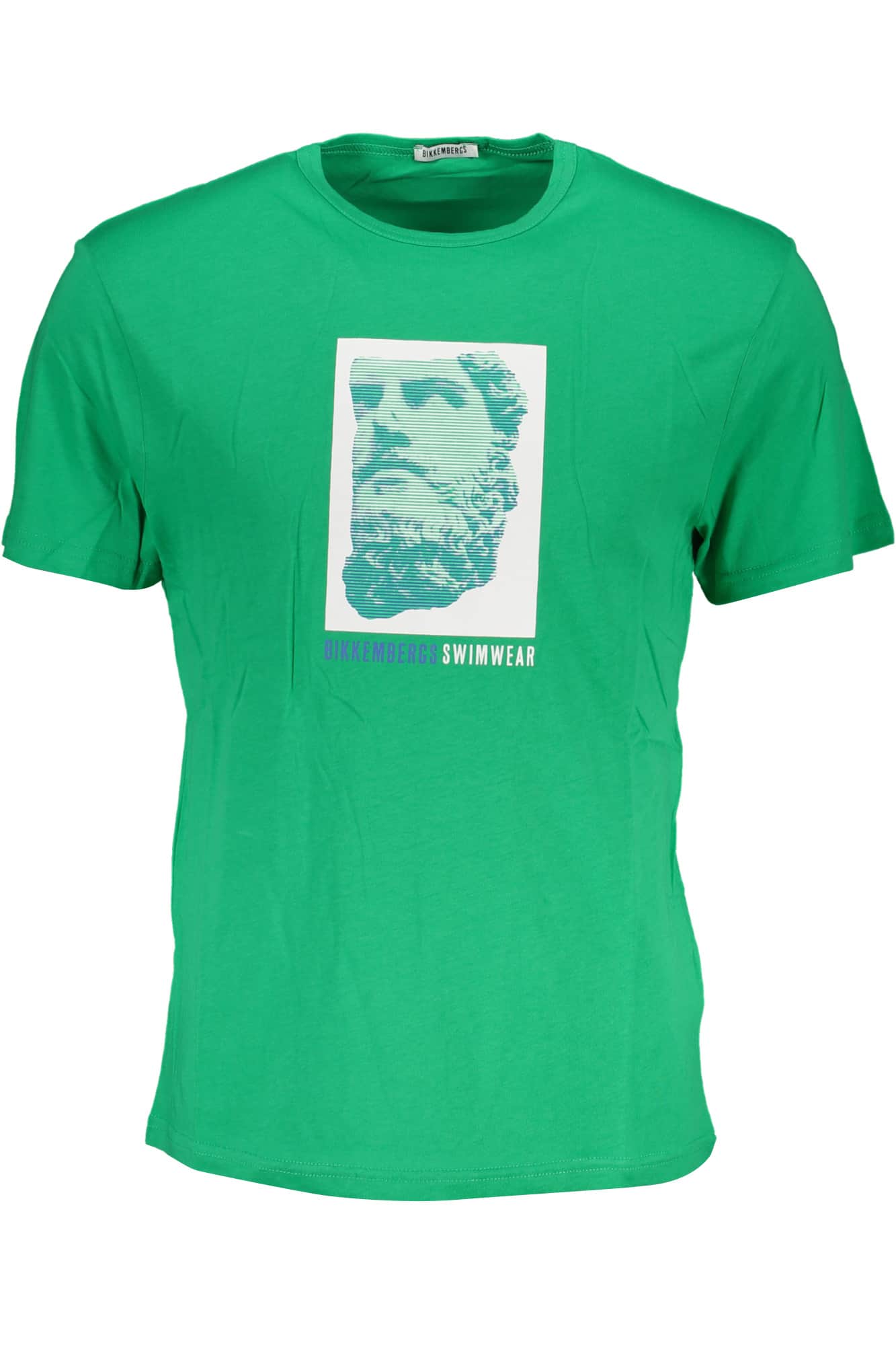 Bikkembergs verde hombre manga corta t-camisa