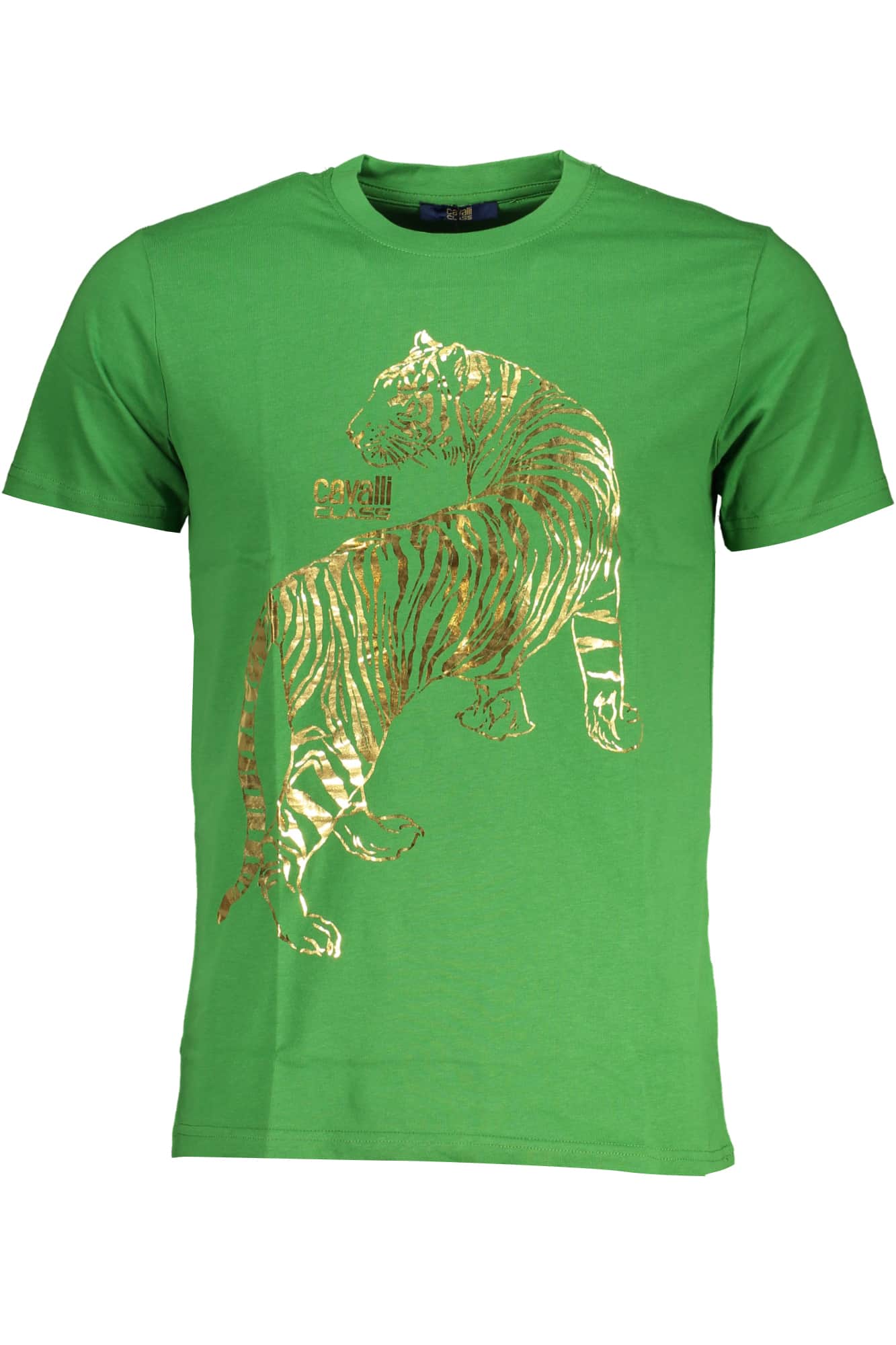 Cavalli Class verde hombre manga corta t-camisa