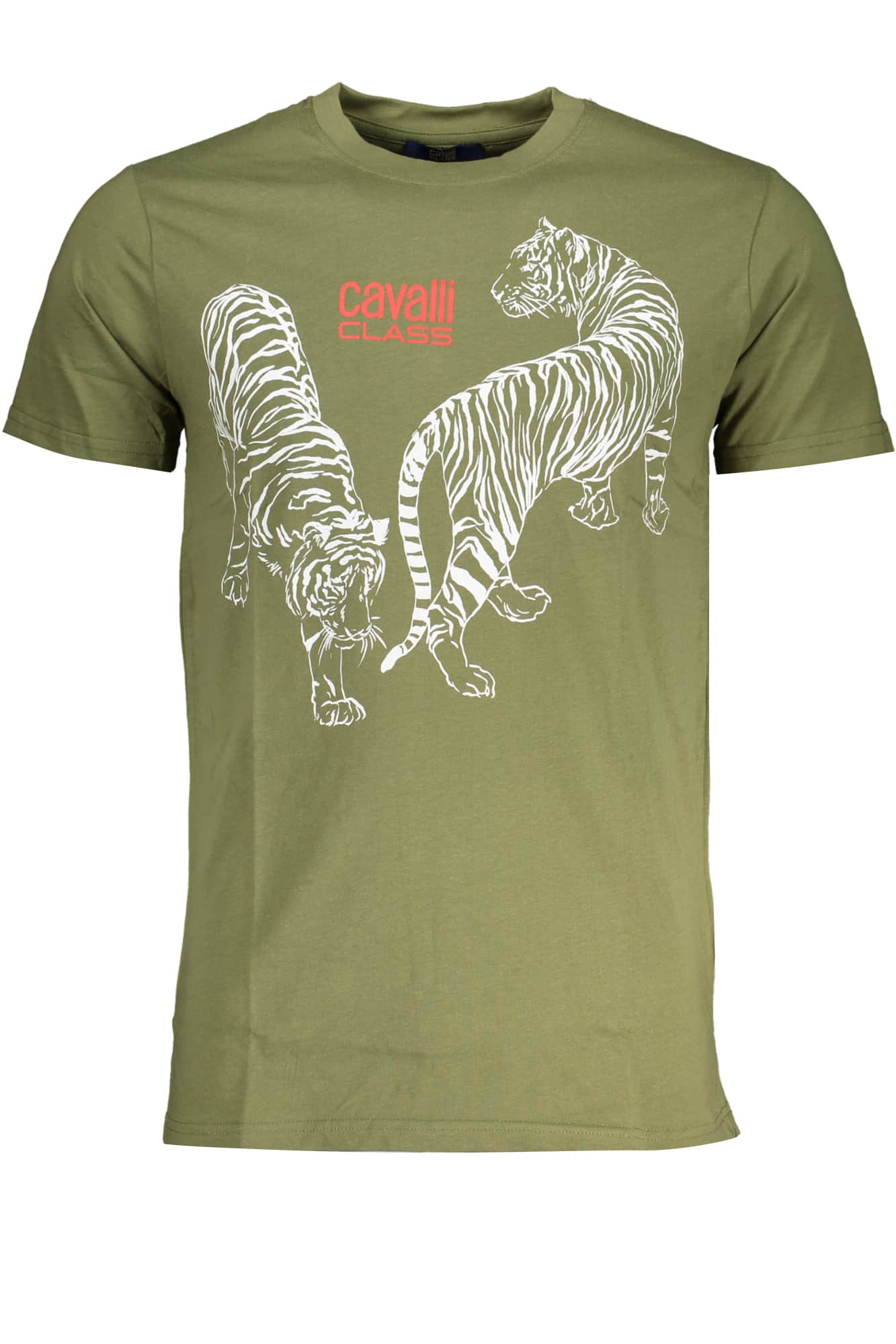 Cavalli Class verde hombre manga corta t-camisa