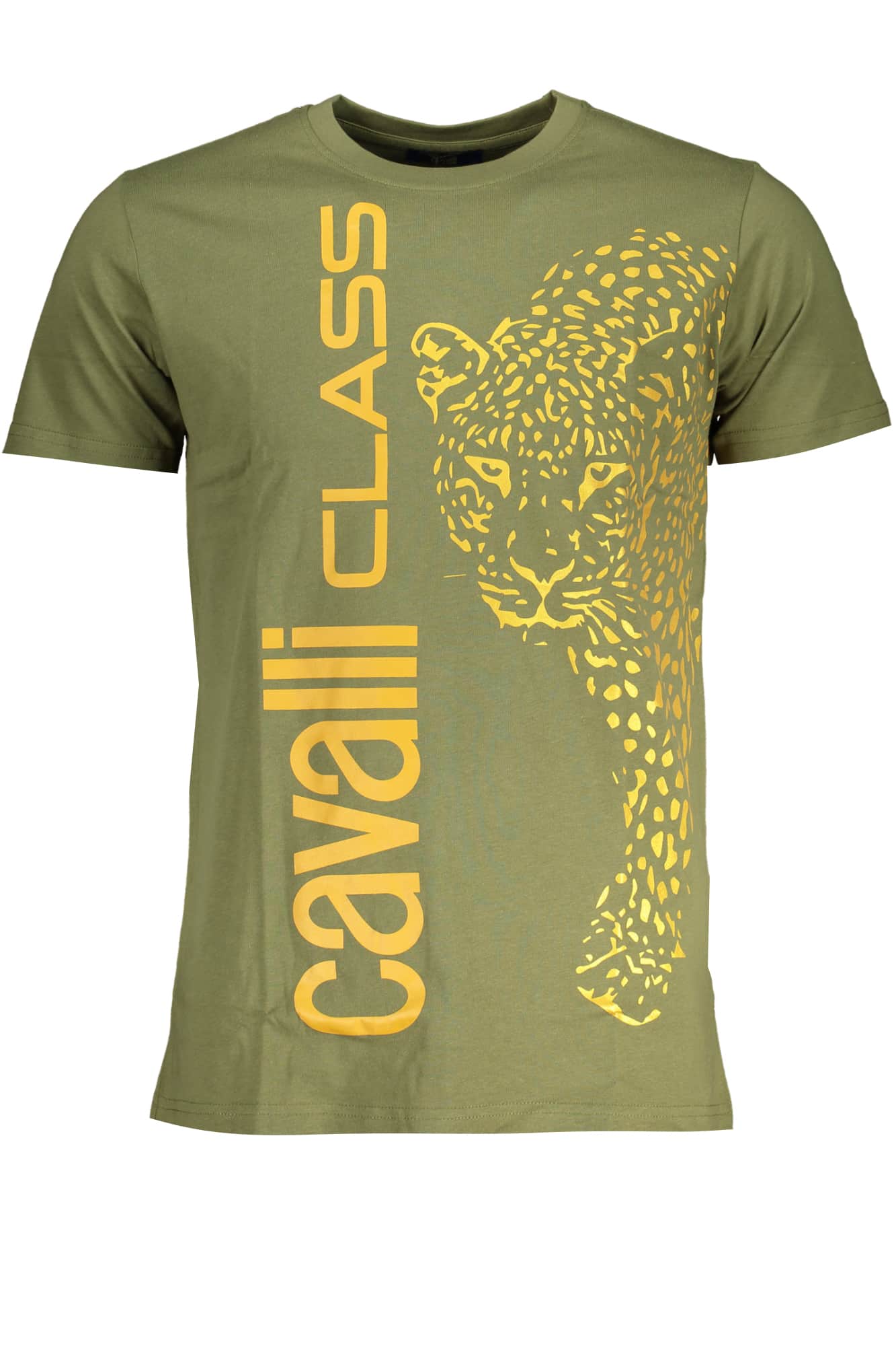 Cavalli Class verde hombre manga corta t-camisa