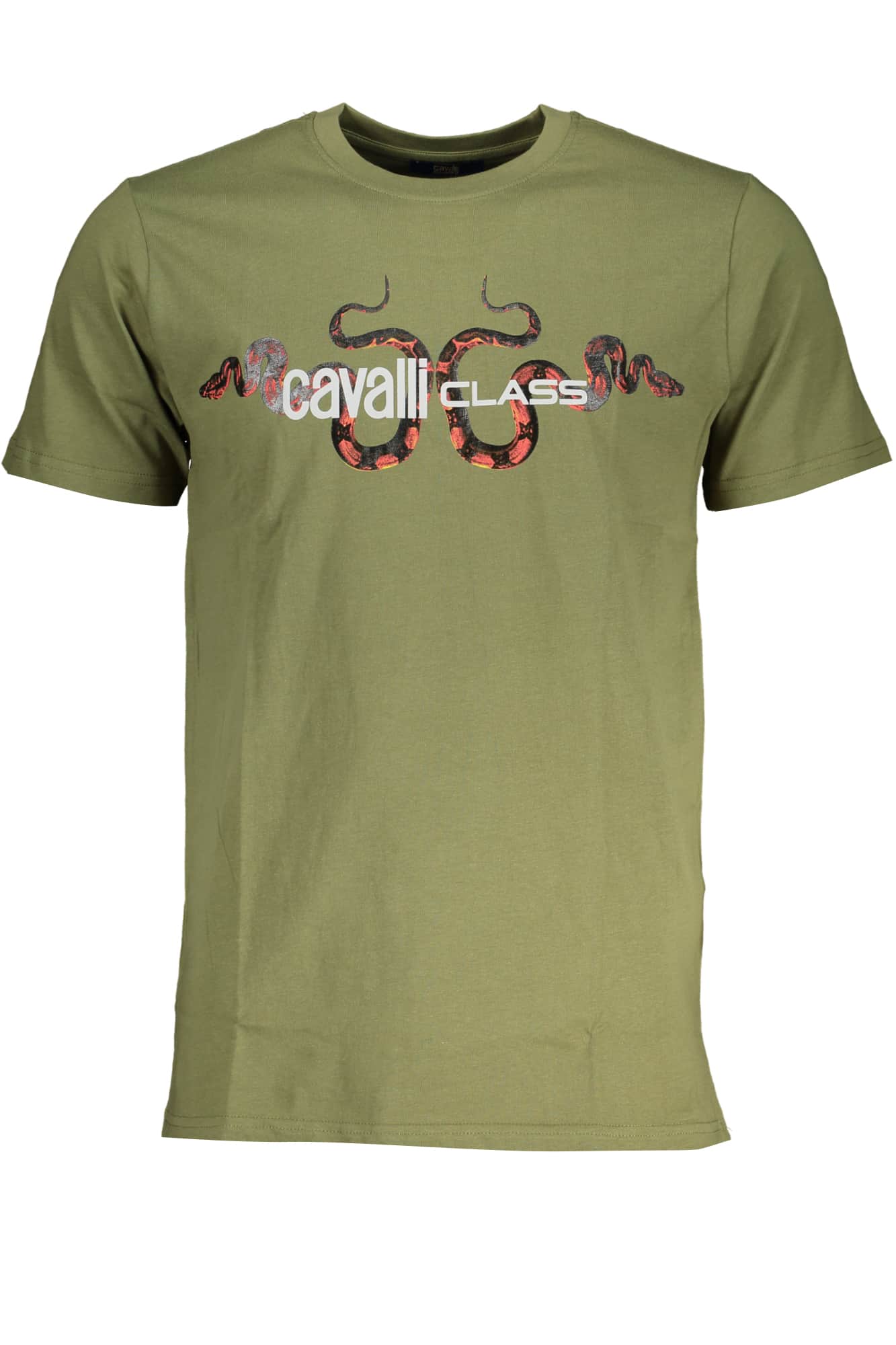 Cavalli Class verde hombre manga corta t-camisa