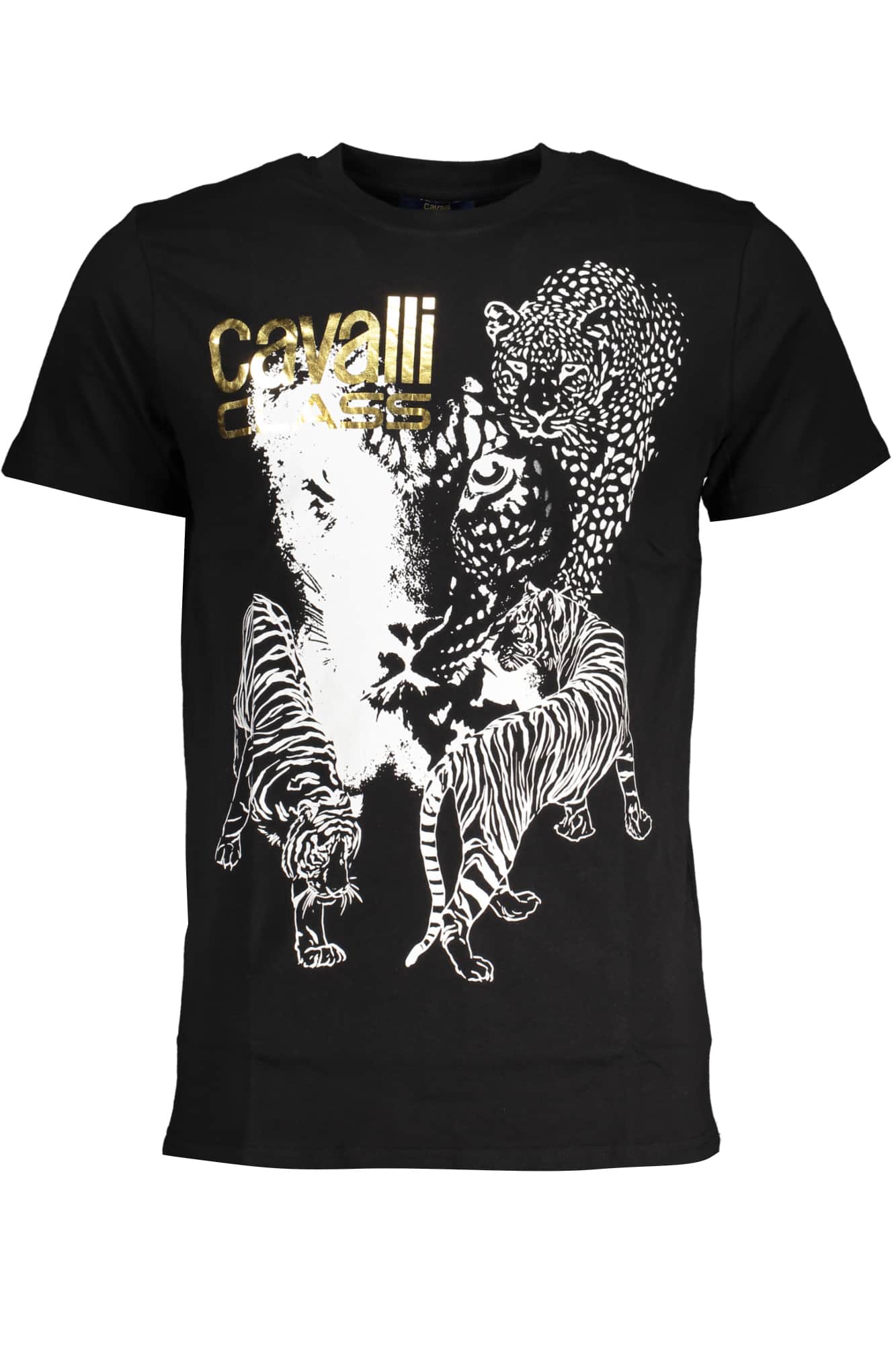 Cavalli Class hombre manga corta t-camisa negro