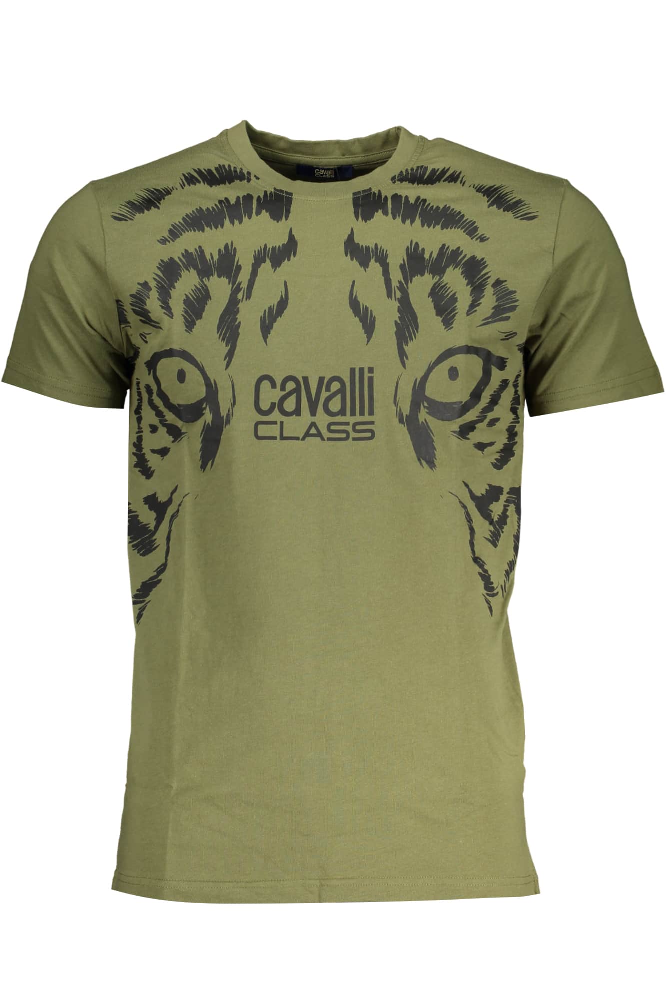 Cavalli Class verde hombre manga corta t-camisa