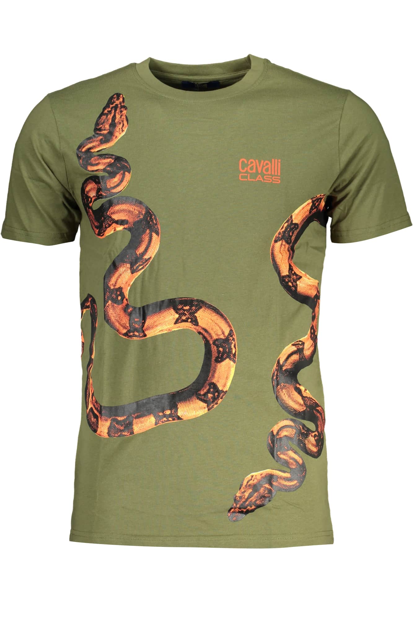 Cavalli Class verde hombre manga corta t-camisa