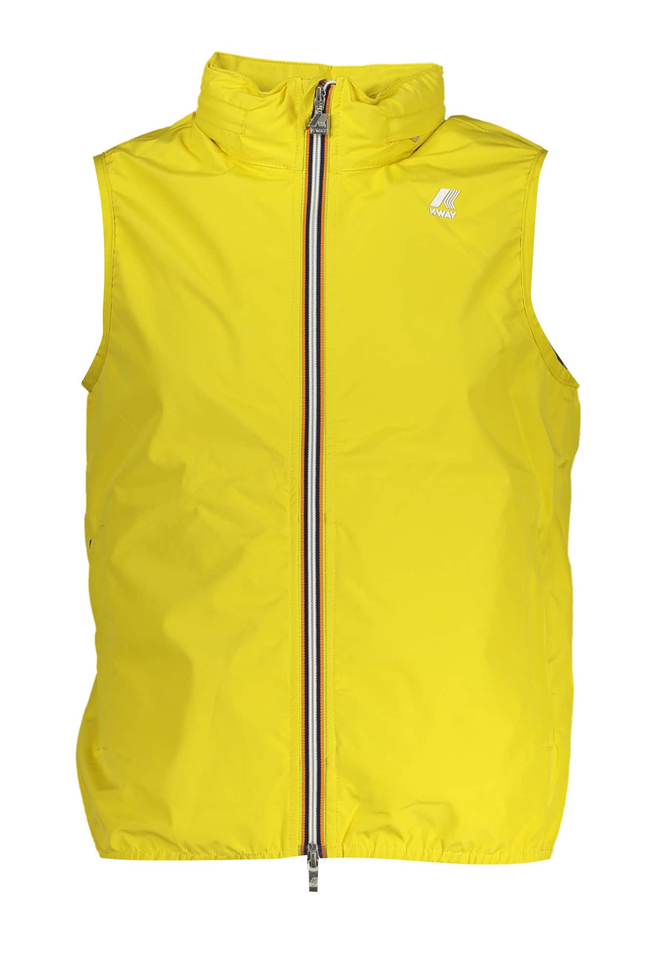 Hombre amarillo K-Way sin mangas