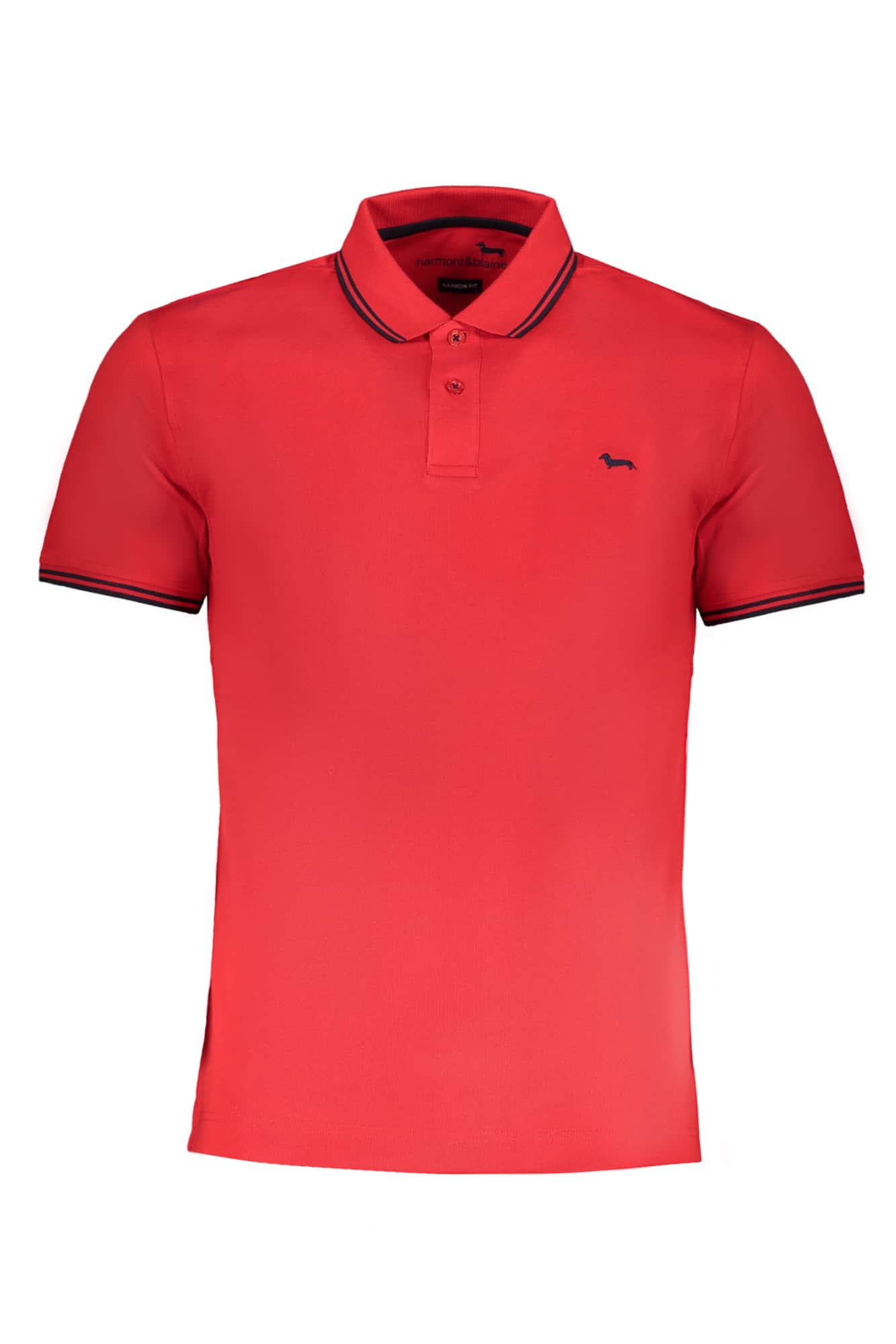 Harmont & Blaine hombre rojo manga corta polo