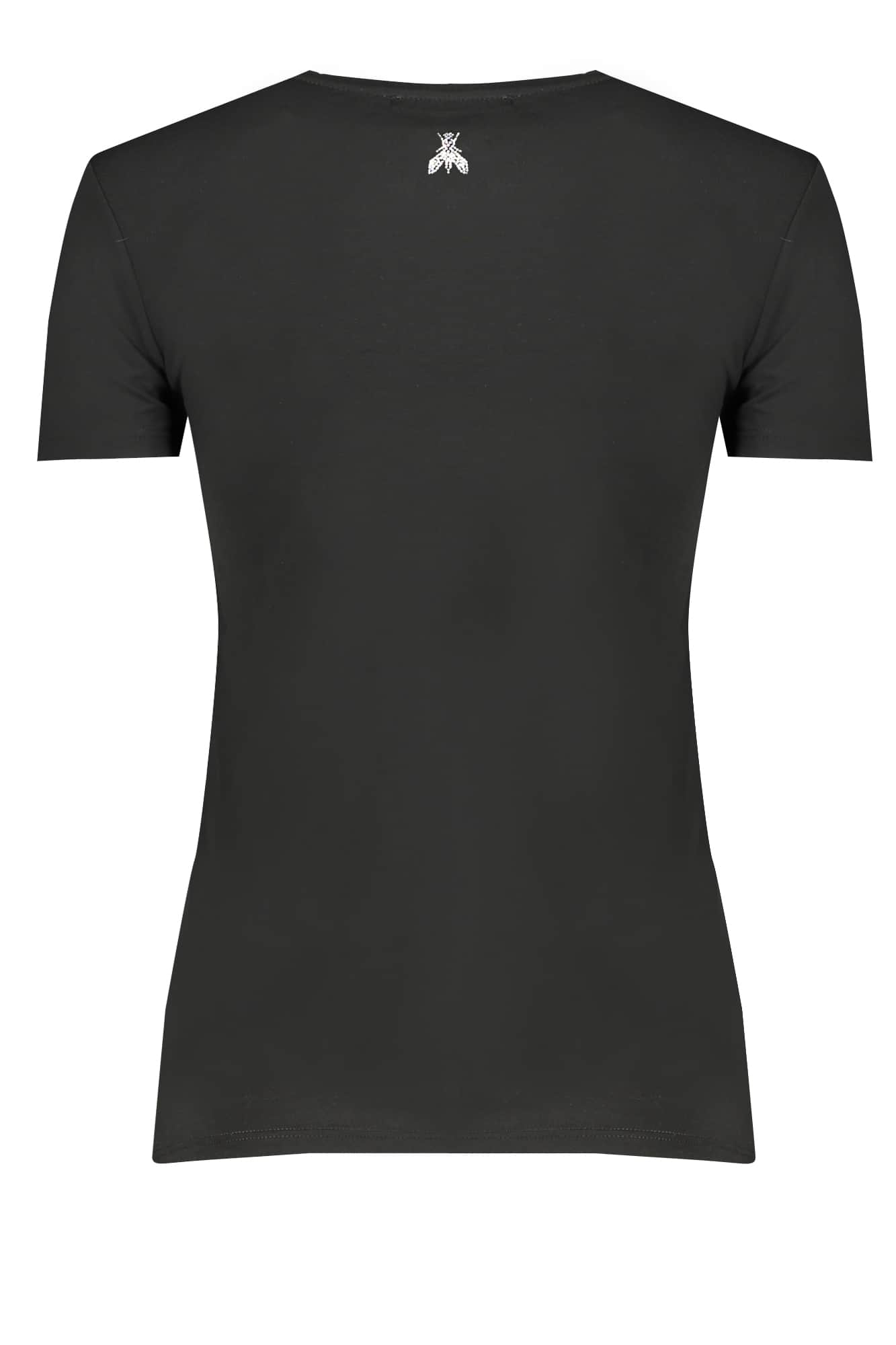 Patrizia Pepe mujer manga corta t-camisa negro
