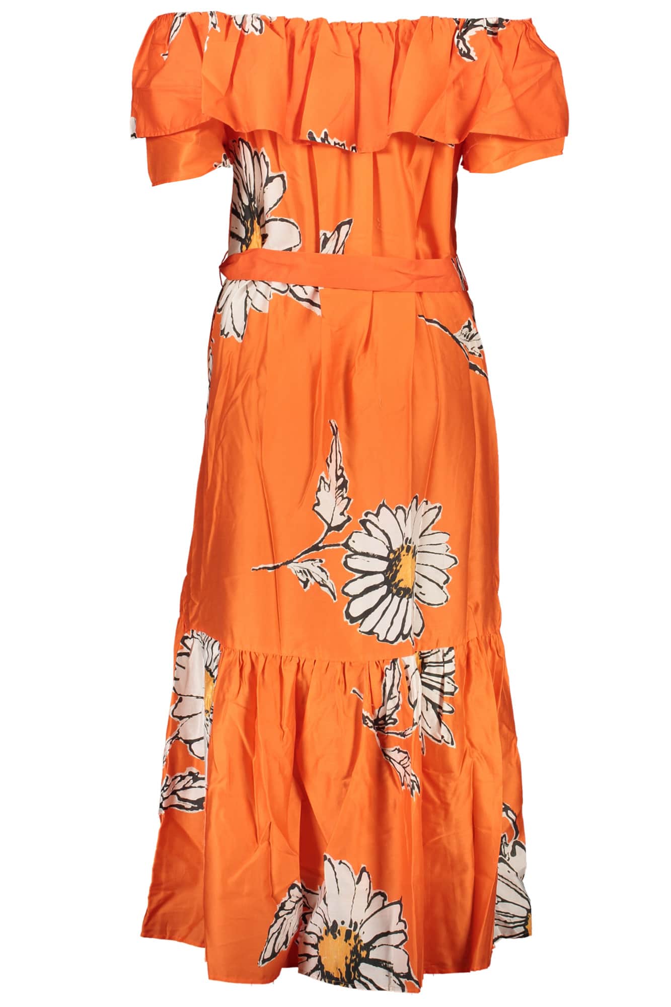 Desigual mujer largo vestido naranja