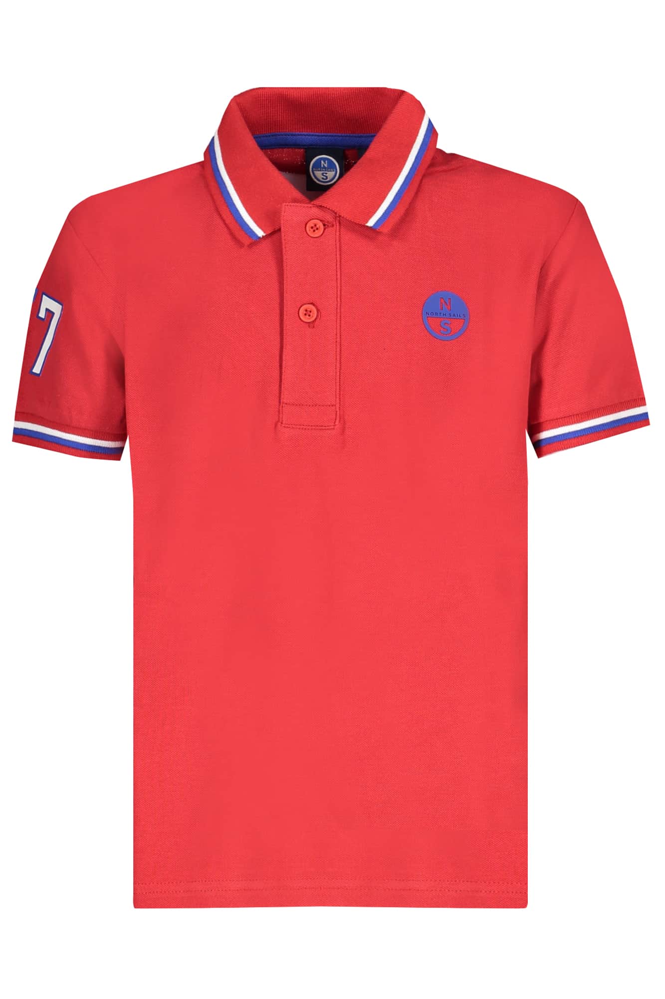 North Sails manga corta polo para niños rojo
