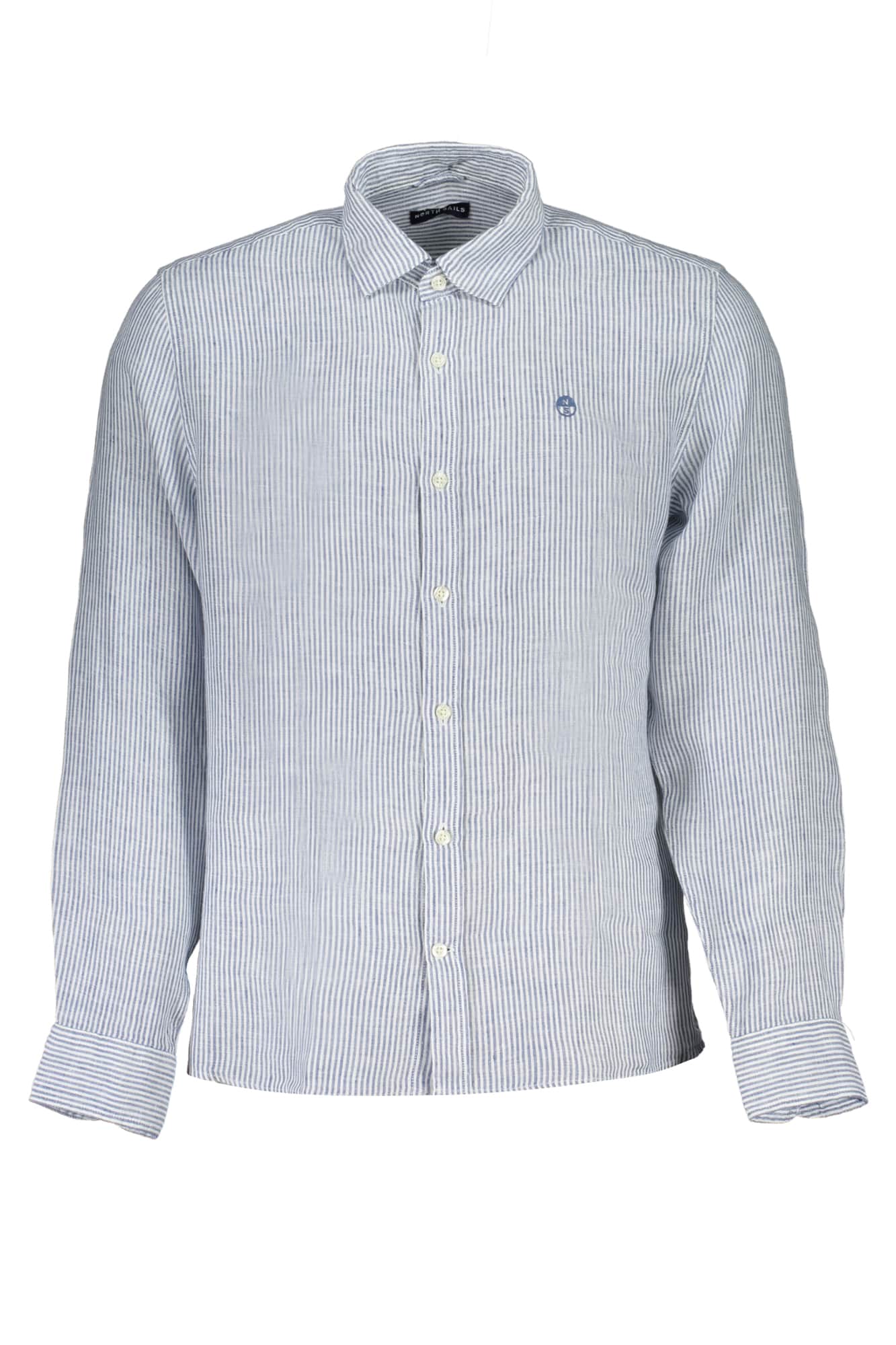 North Sails hombre manga larga camisa azul