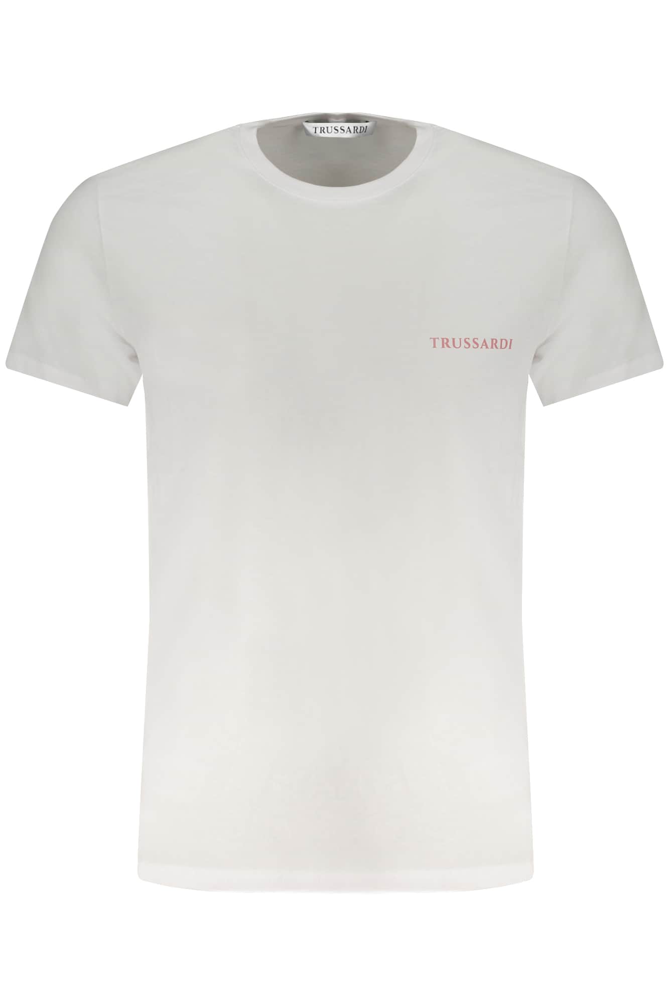 Trussardi manga corta t-camisa hombre blanco