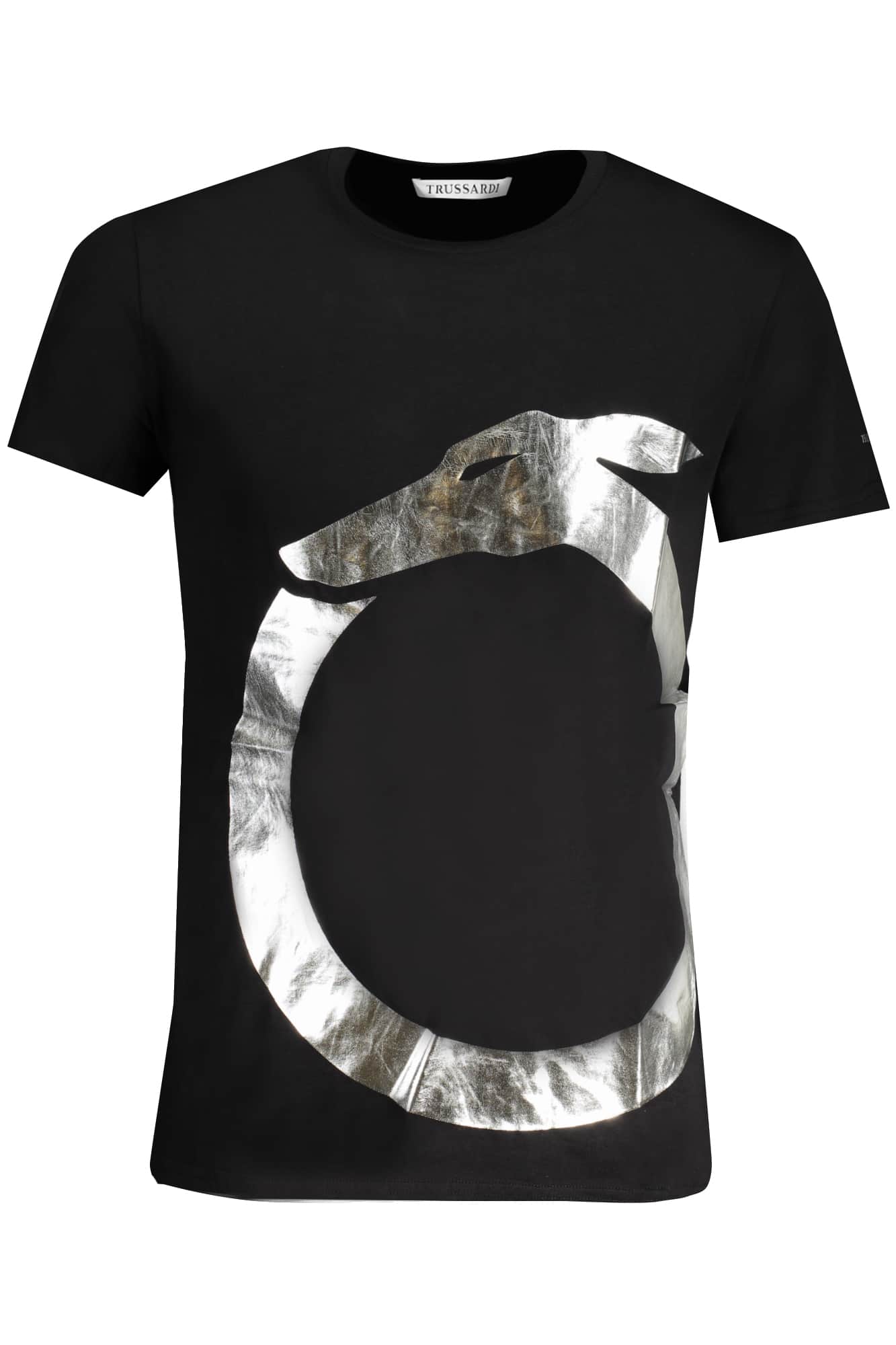 Trussardi manga corta t-camisa hombre blanco