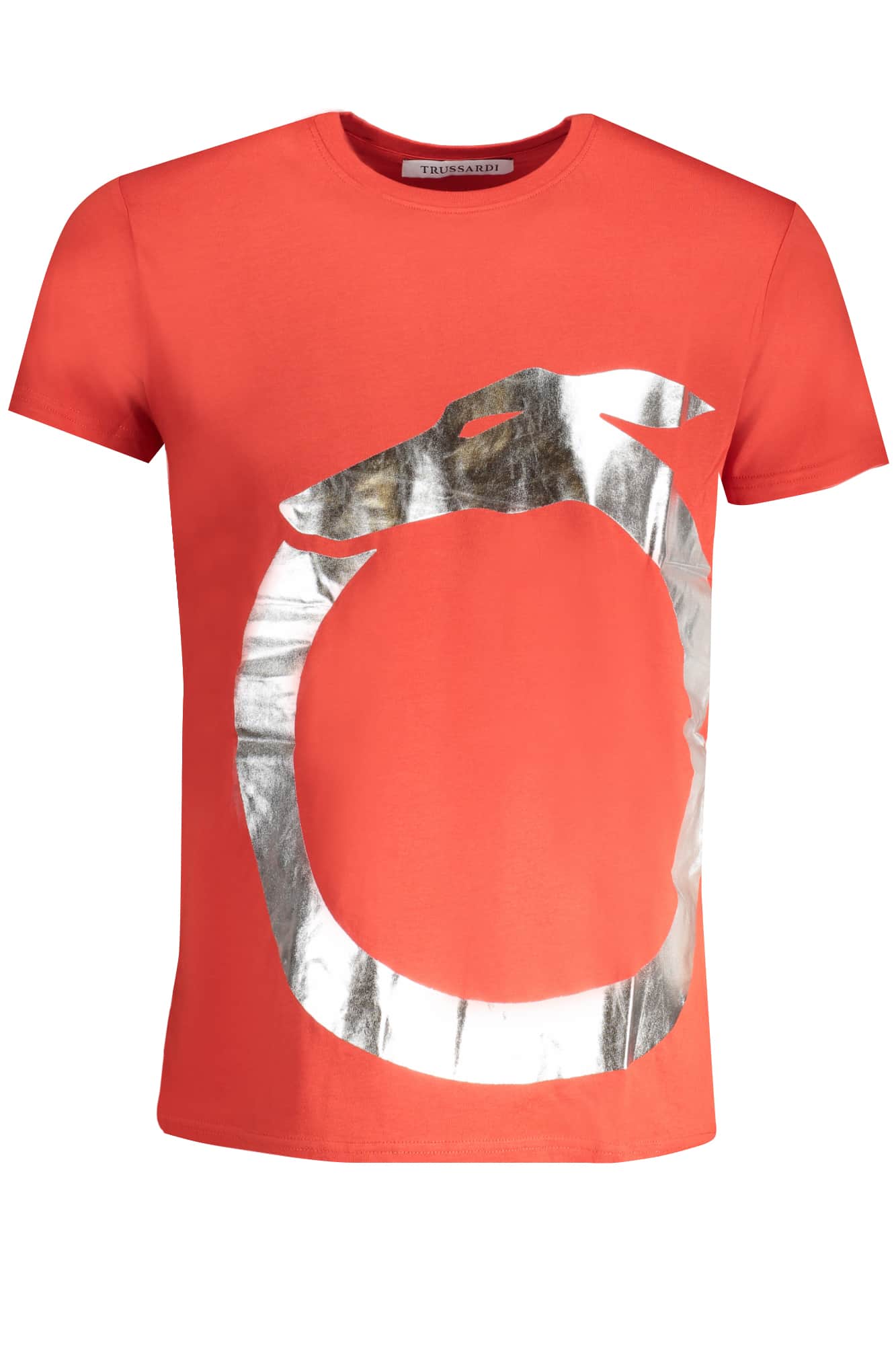 Trussardi manga corta t-camisa hombre blanco