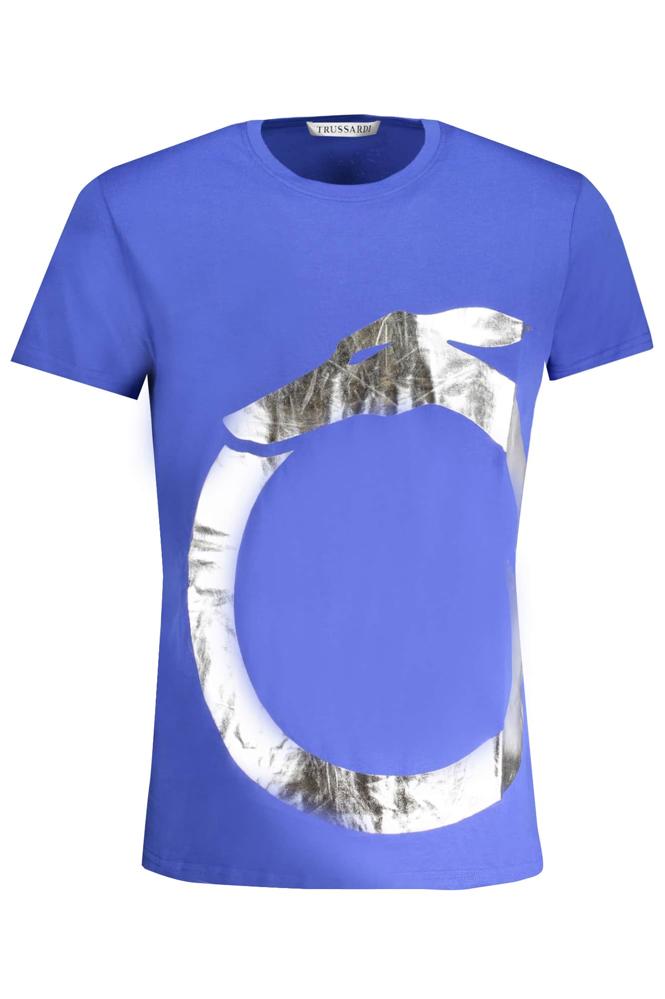 Trussardi manga corta t-camisa hombre blanco