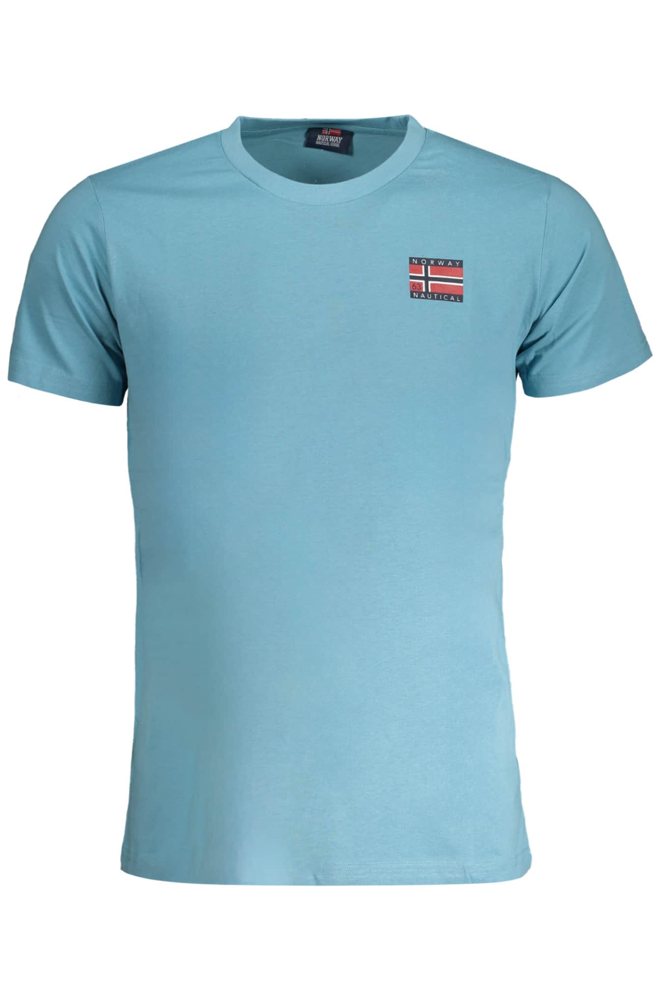 Norway 1963 hombre azul manga corta t-camisa