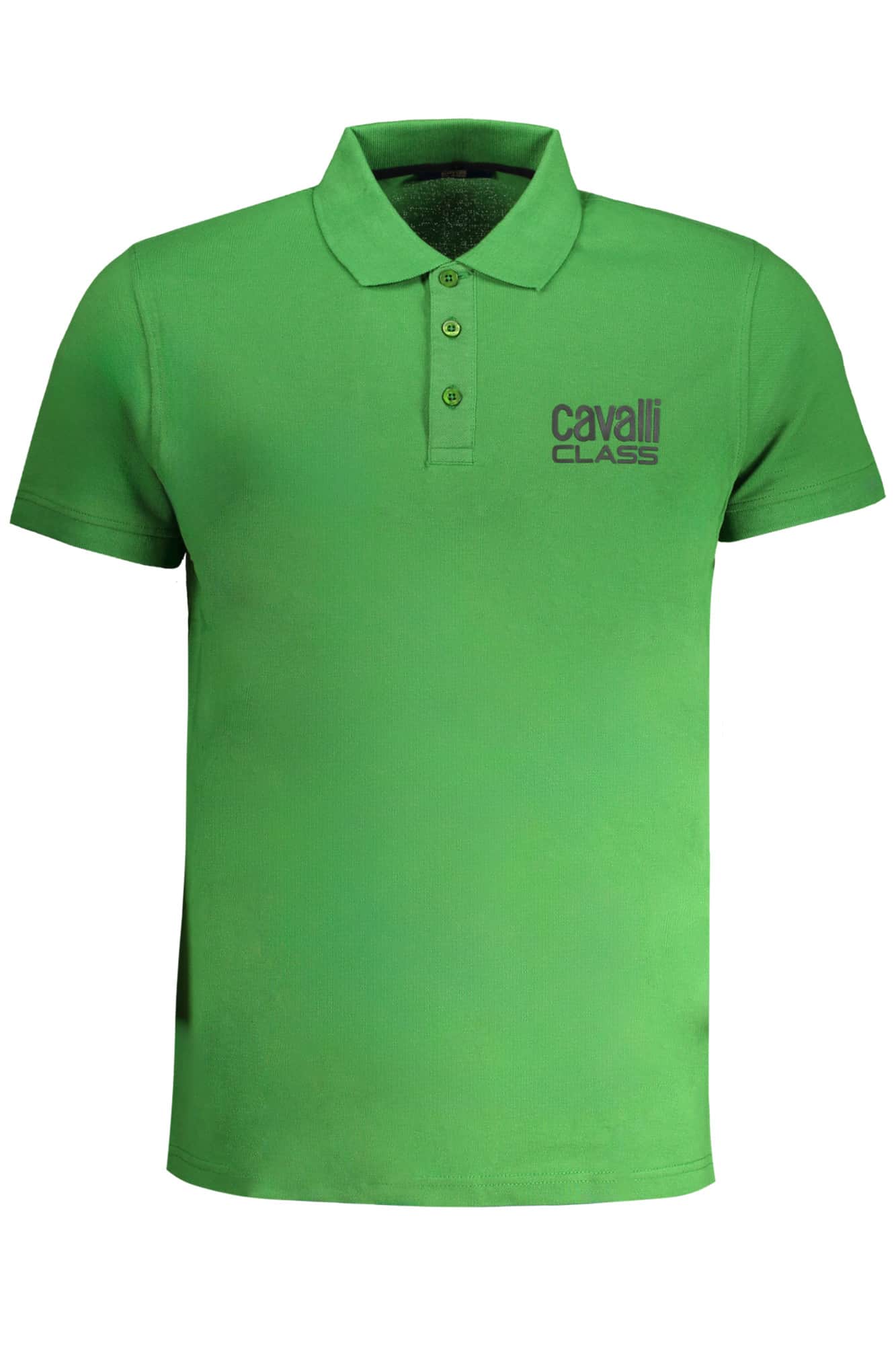 Cavalli Class hombre verde manga corta polo
