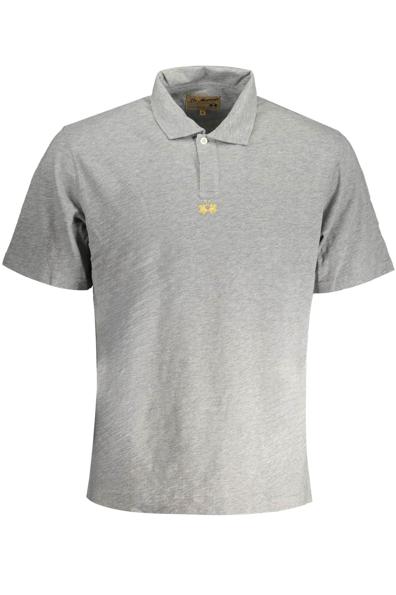 La Martina hombre gris manga corta polo