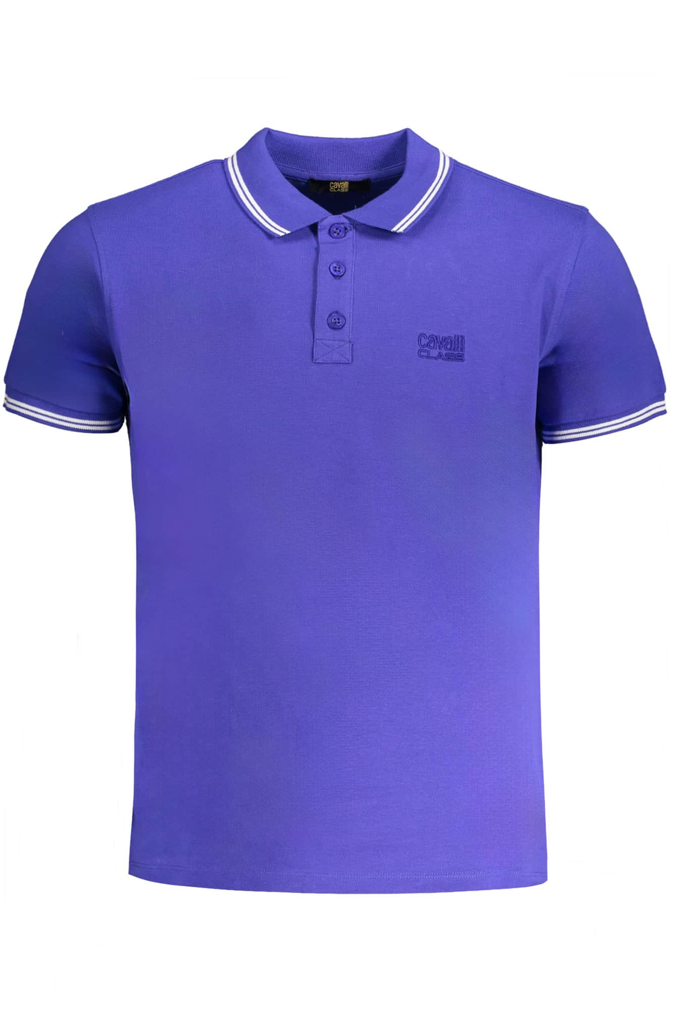 Cavalli Class hombre manga corta polo azul
