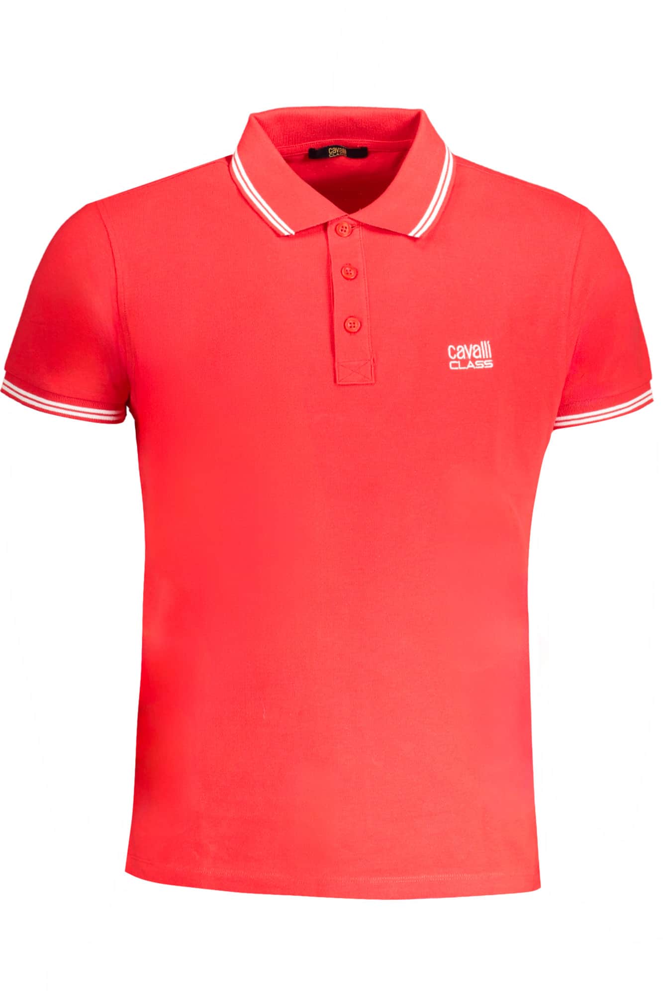 Cavalli Class hombre manga corta polo rojo