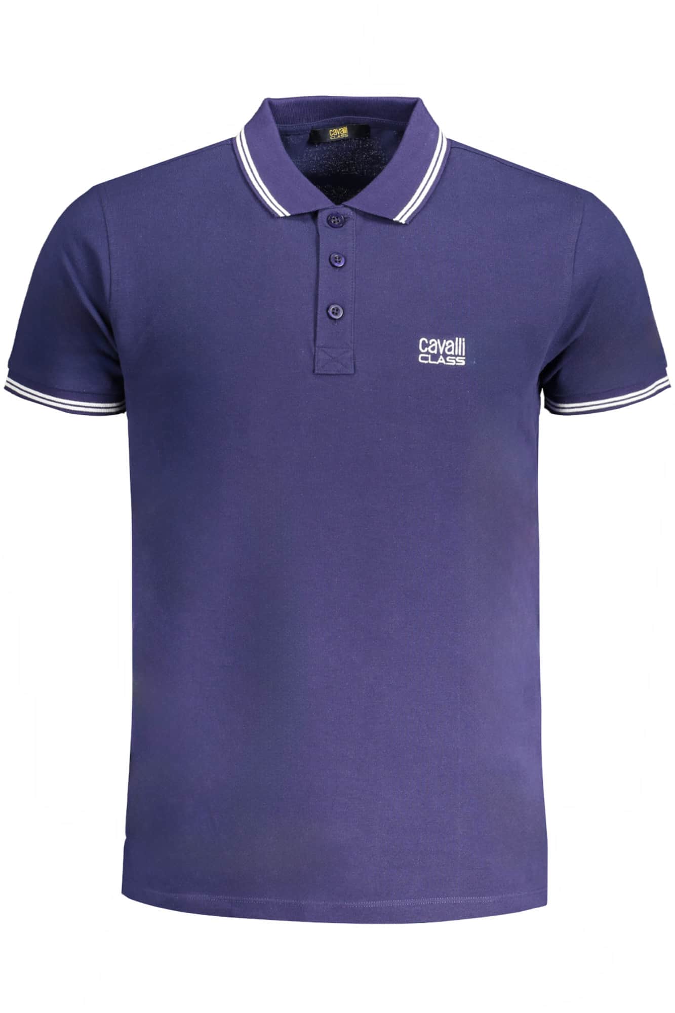 Cavalli Class hombre manga corta polo azul