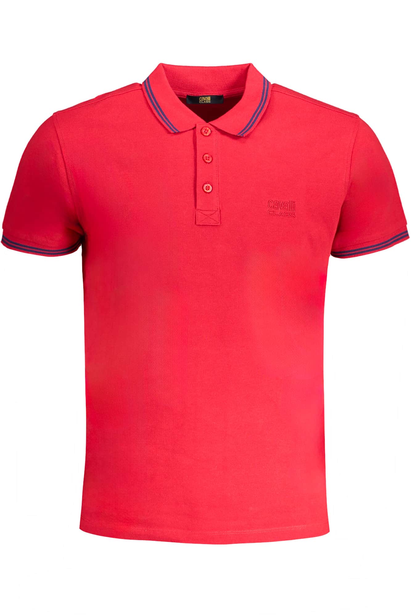 Cavalli Class hombre manga corta polo rojo