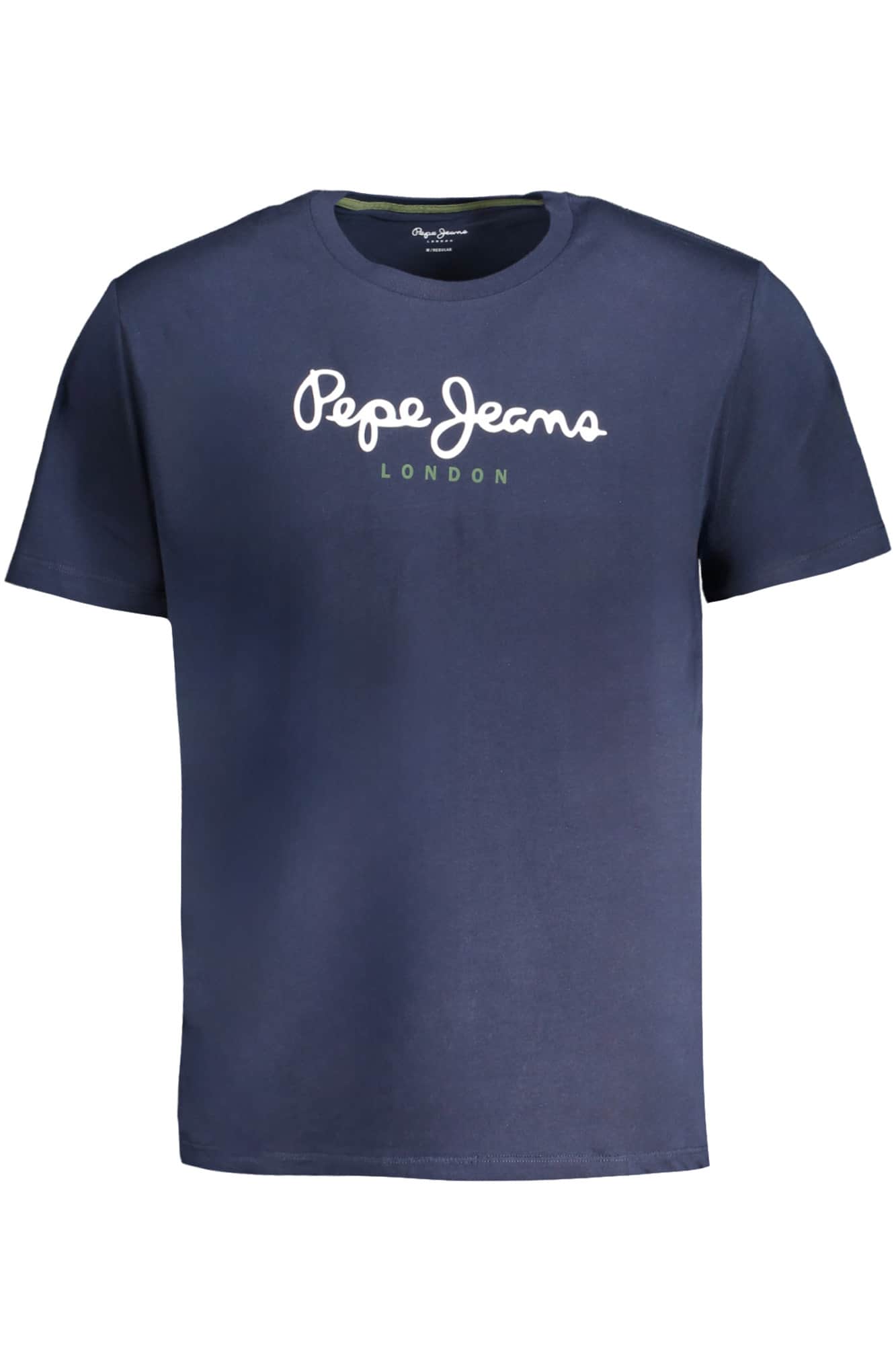 Pepe vaqueros hombre manga corta t-camisa azul