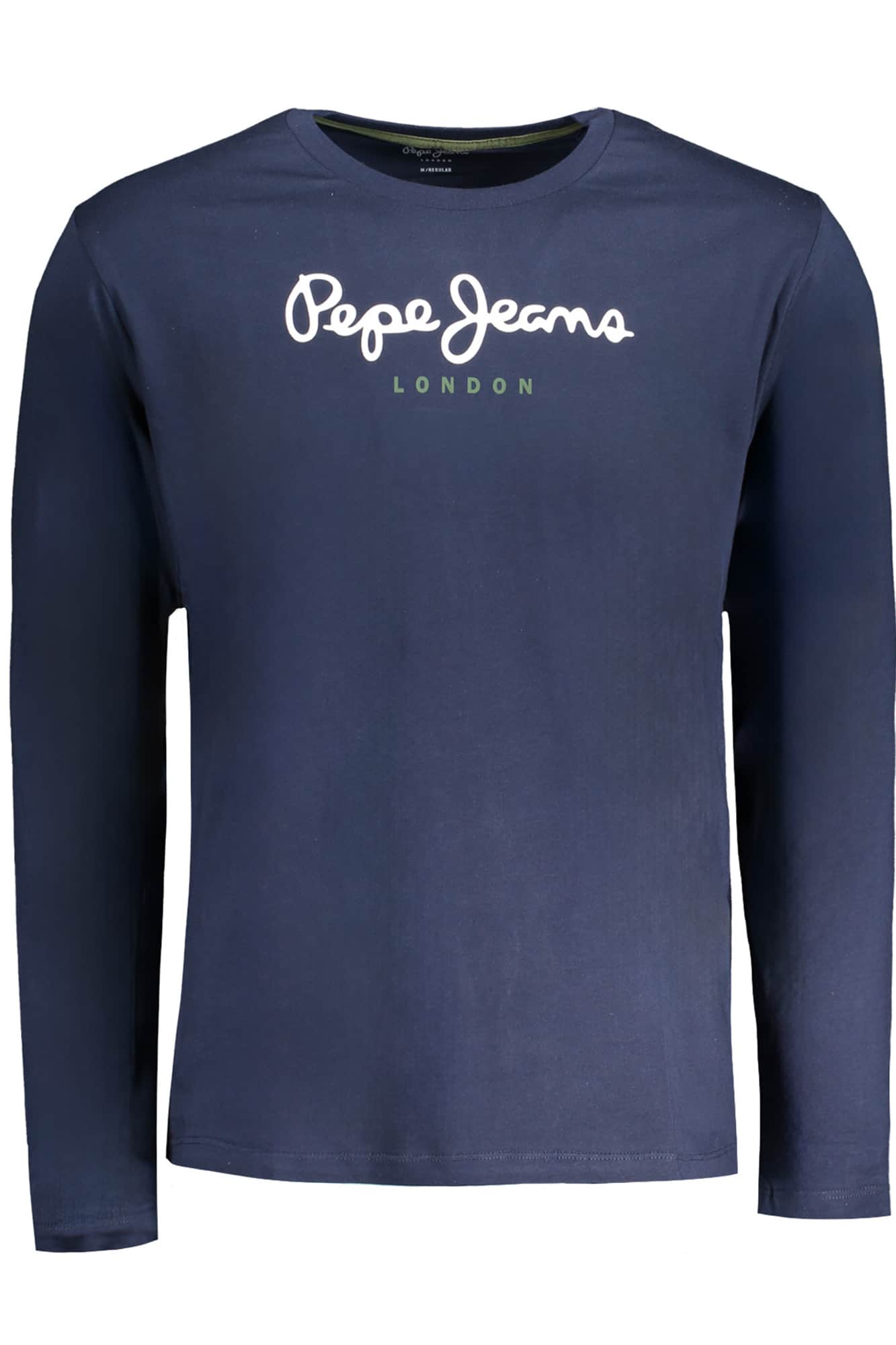 Pepe vaqueros hombre manga larga t-camisa, azul
