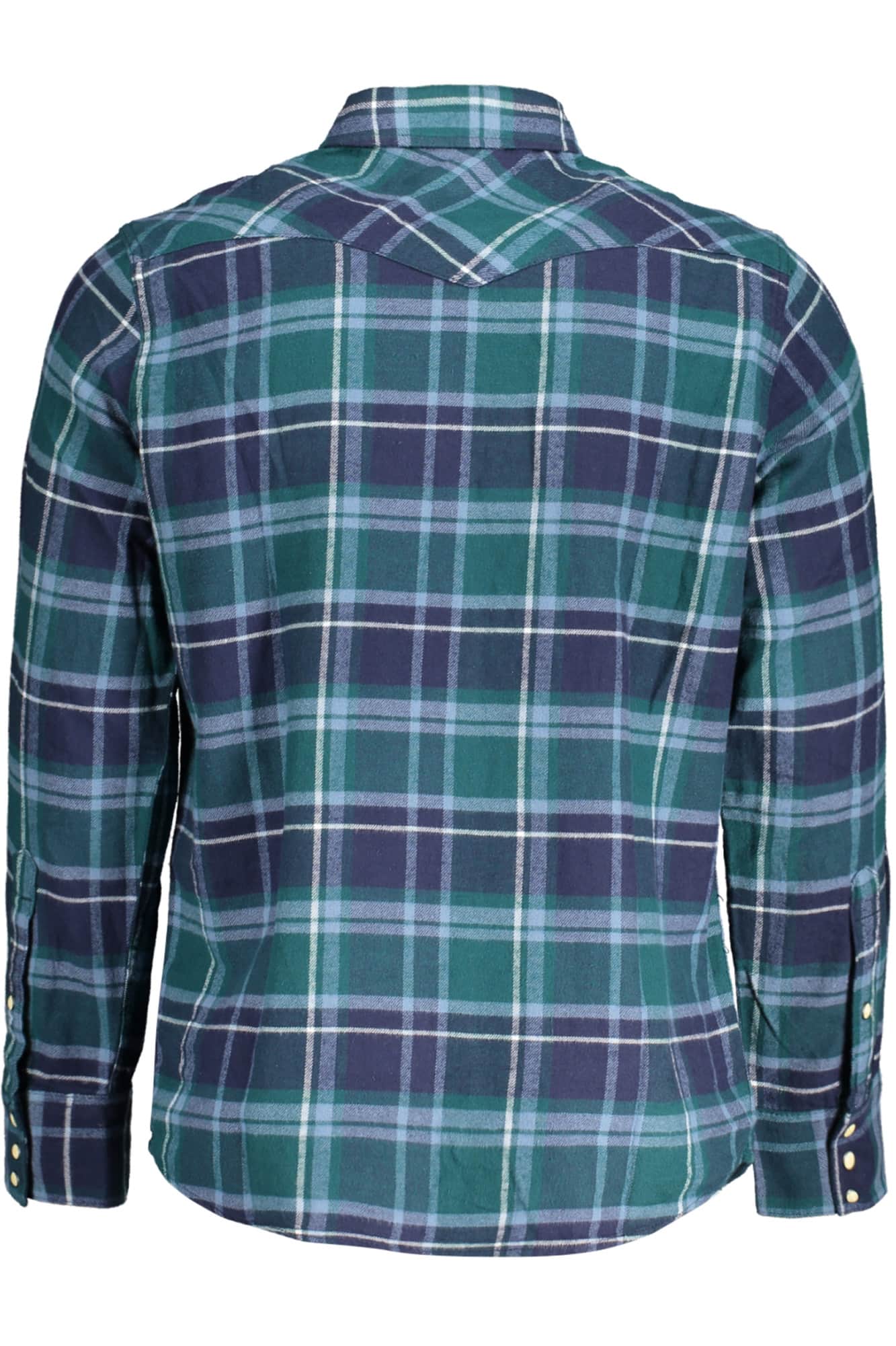 Wrangler manga larga camisa hombre verde