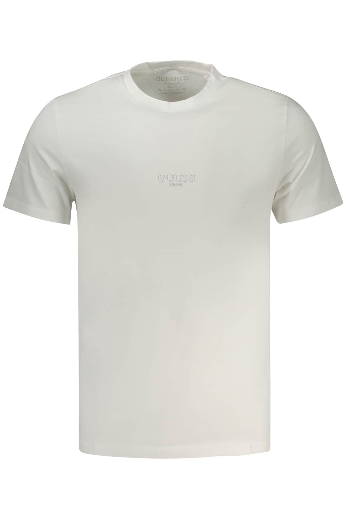 Guess vaqueros manga corta t-camisa hombre blanco