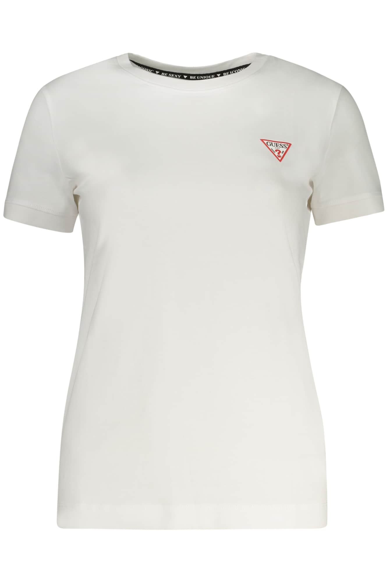 Guess vaqueros manga corta t-camisa mujer blanco