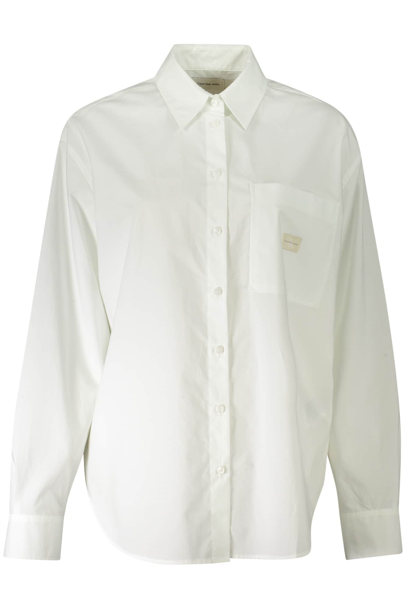 Calvin Klein manga larga camisa mujer blanco