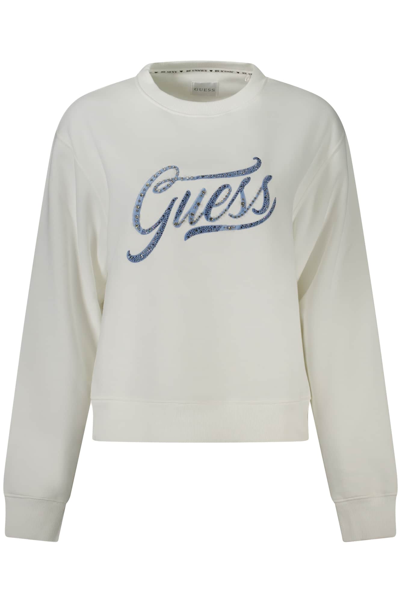 Guess vaqueros sudadera sin cremallera mujer blanco