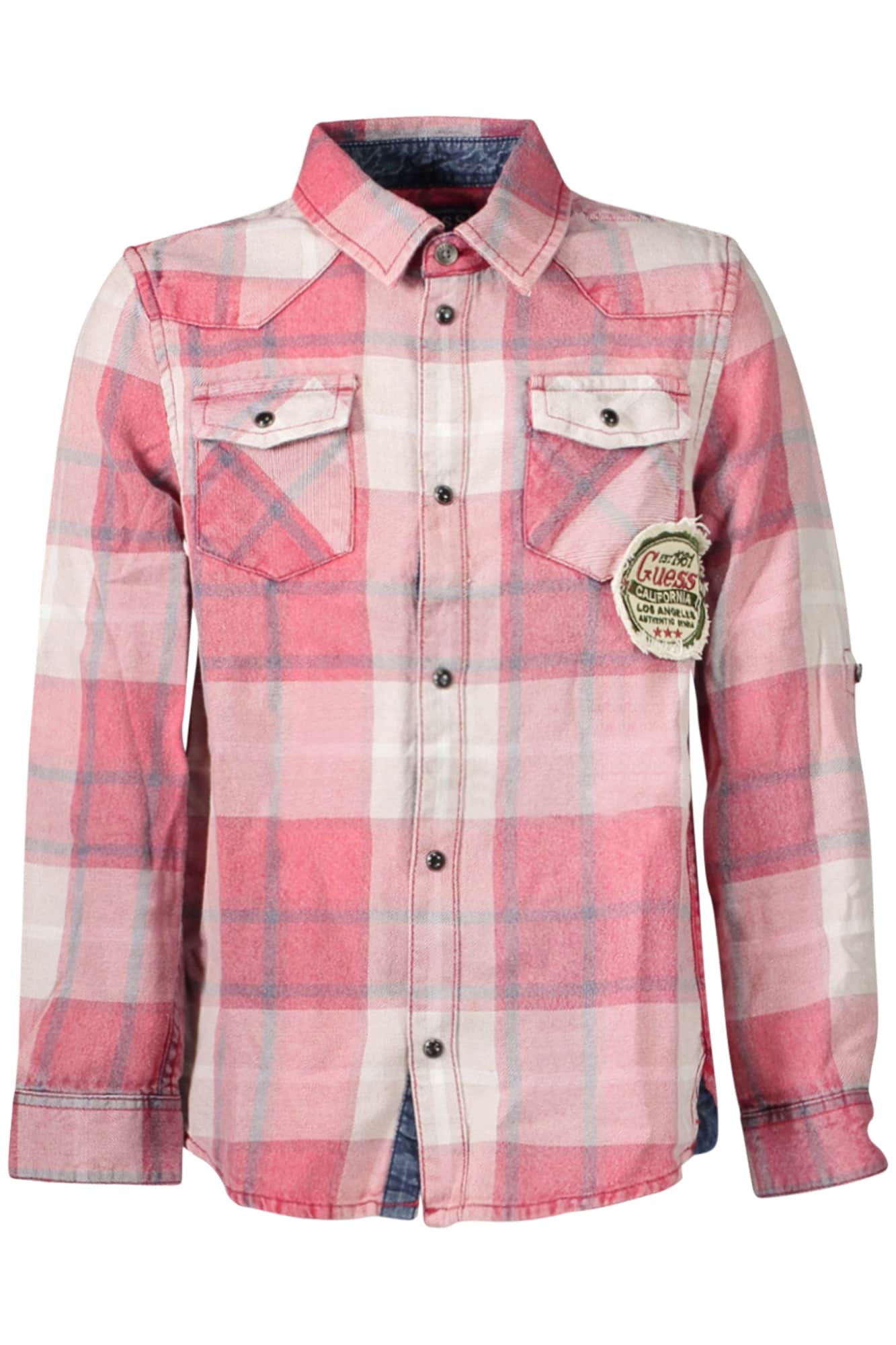 Guess vaqueros manga larga camisa niños rojo