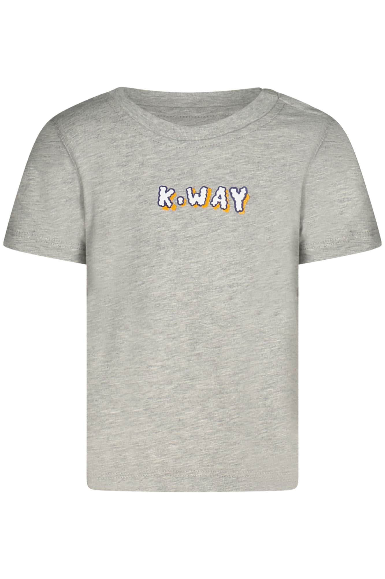 K-Way manga corta t-camisa niños gris