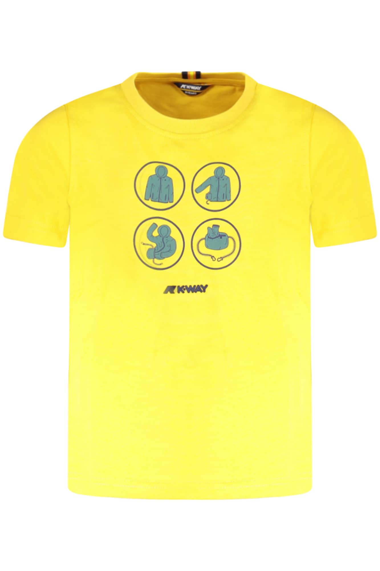 K-Way manga corta t-camisa niños amarillo