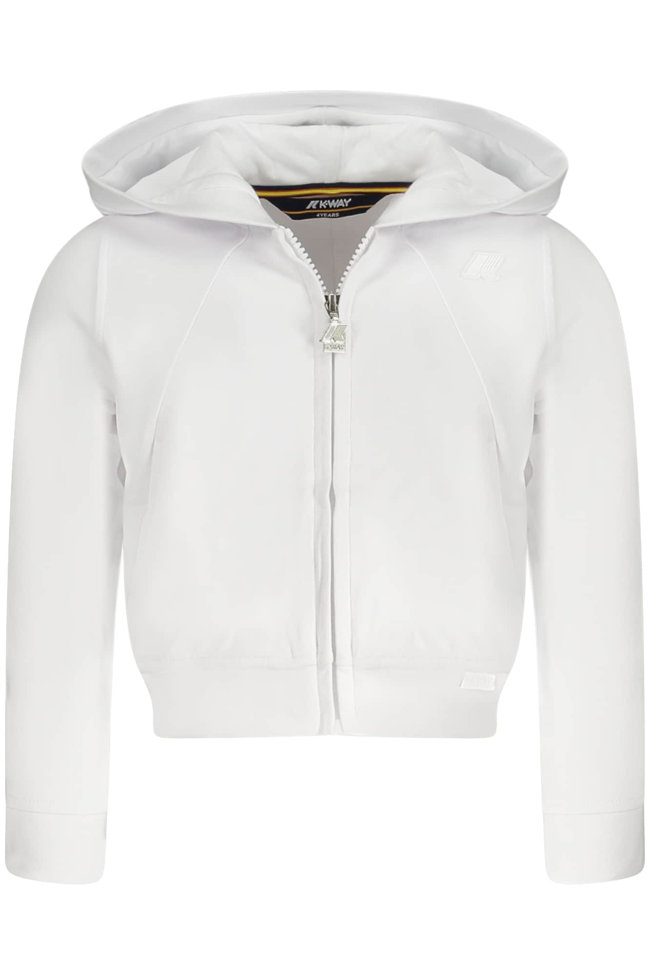 K-Way con cremallera sudadera para niñas blanco