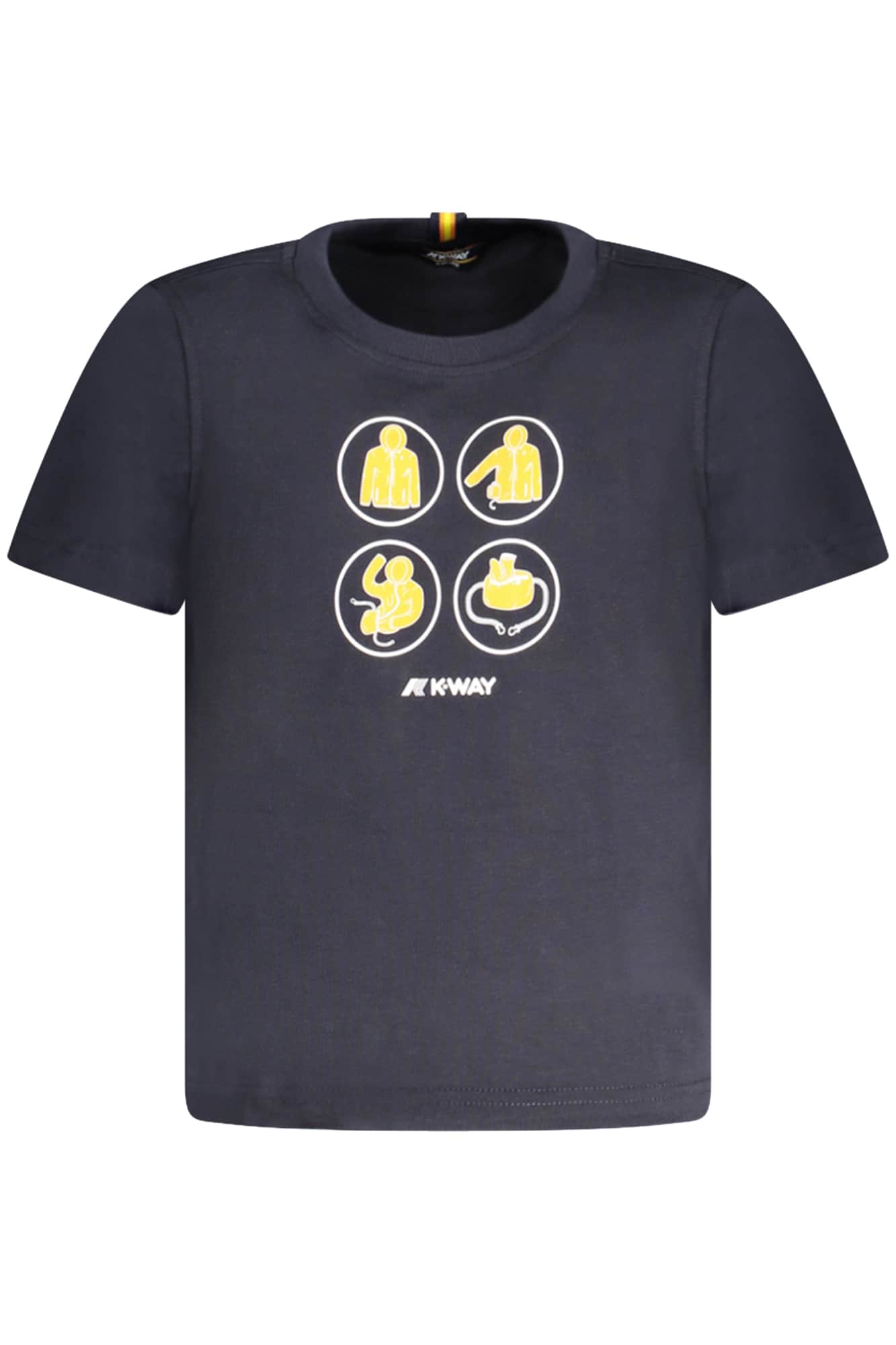 K-Way manga corta t-camisa niños amarillo