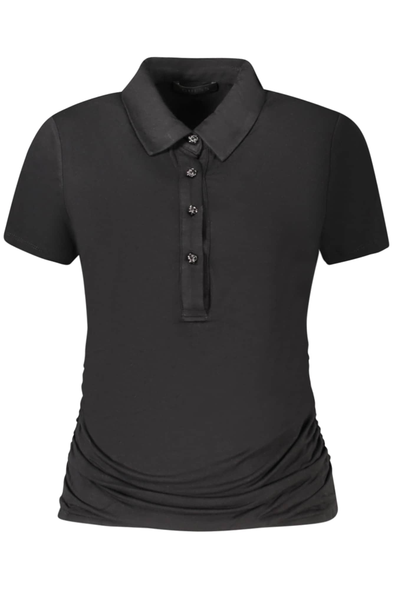 Guess vaqueros manga corta t-camisa mujer negro
