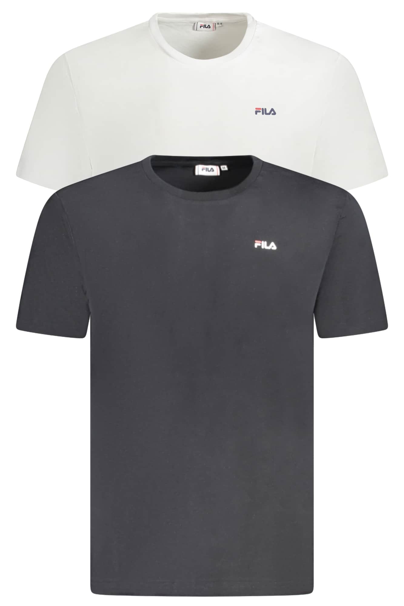 Fila manga corta t-camisa hombre blanco