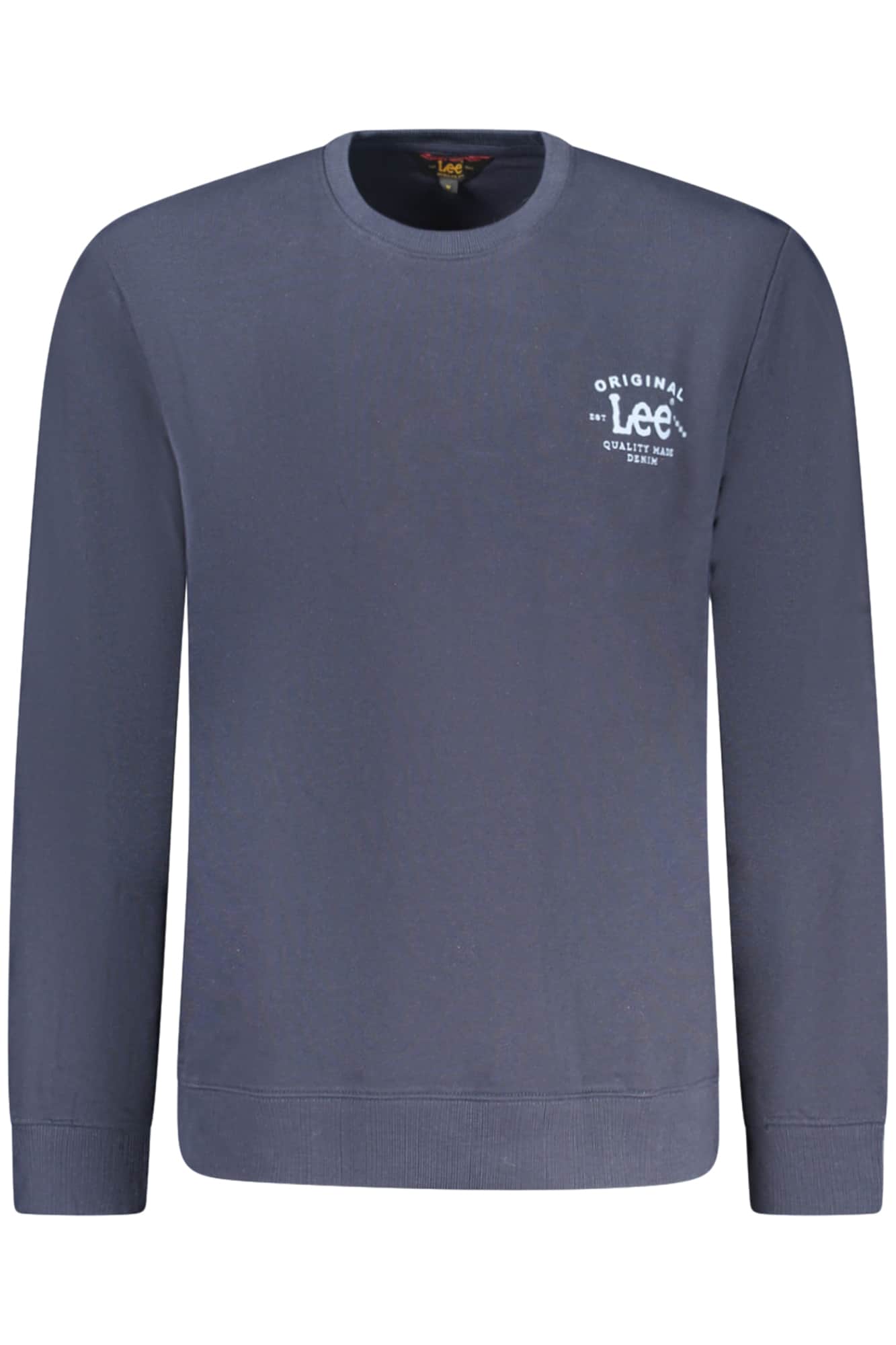 Lee hombre azul con cremallera sudadera