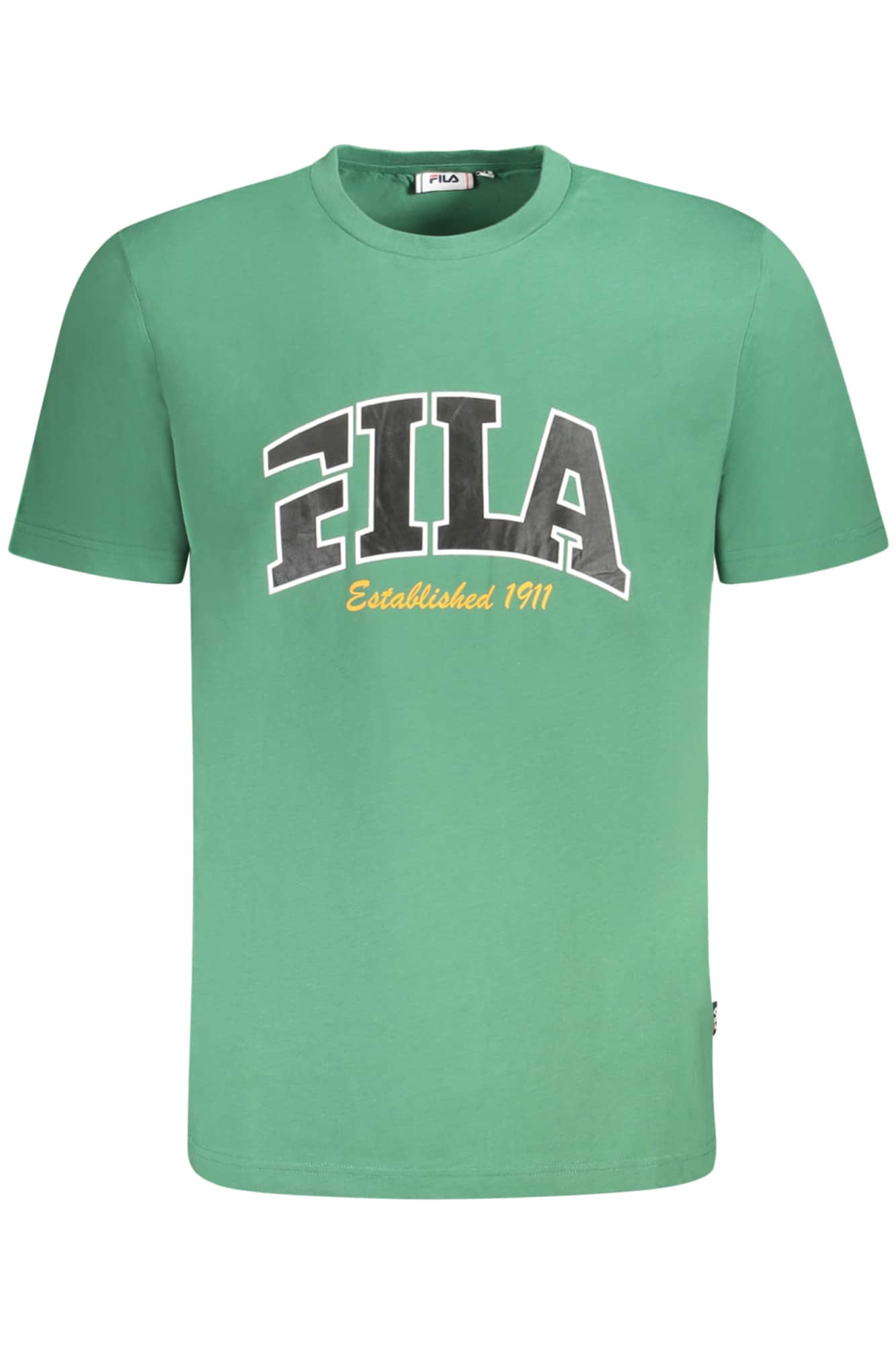 Fila manga corta t-camisa hombre blanco