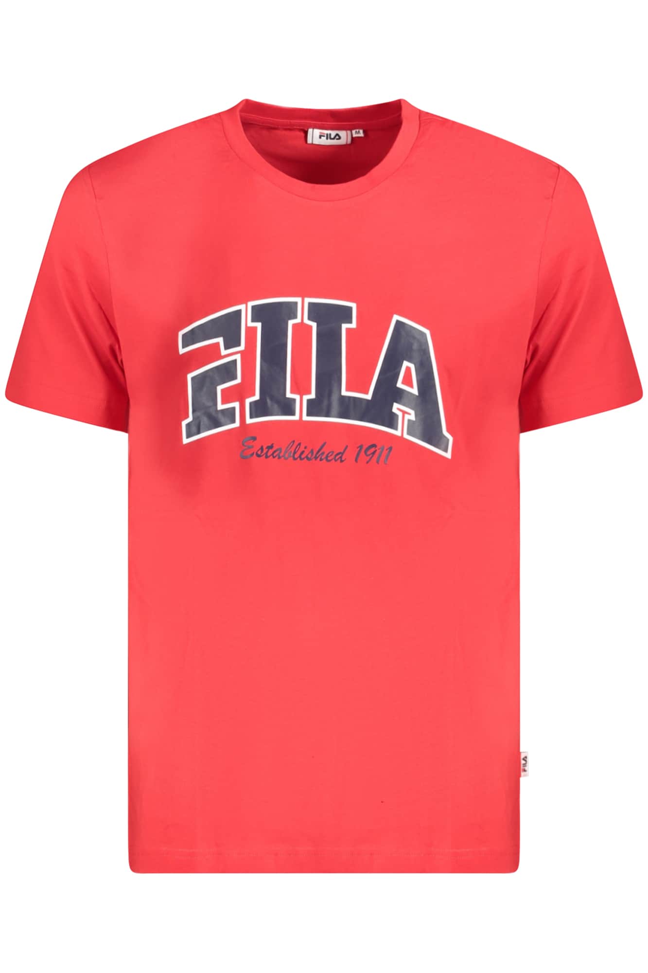 Fila manga corta t-camisa hombre blanco