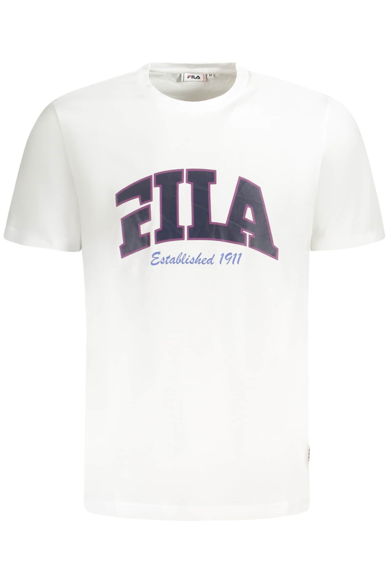 Fila manga corta t-camisa hombre blanco