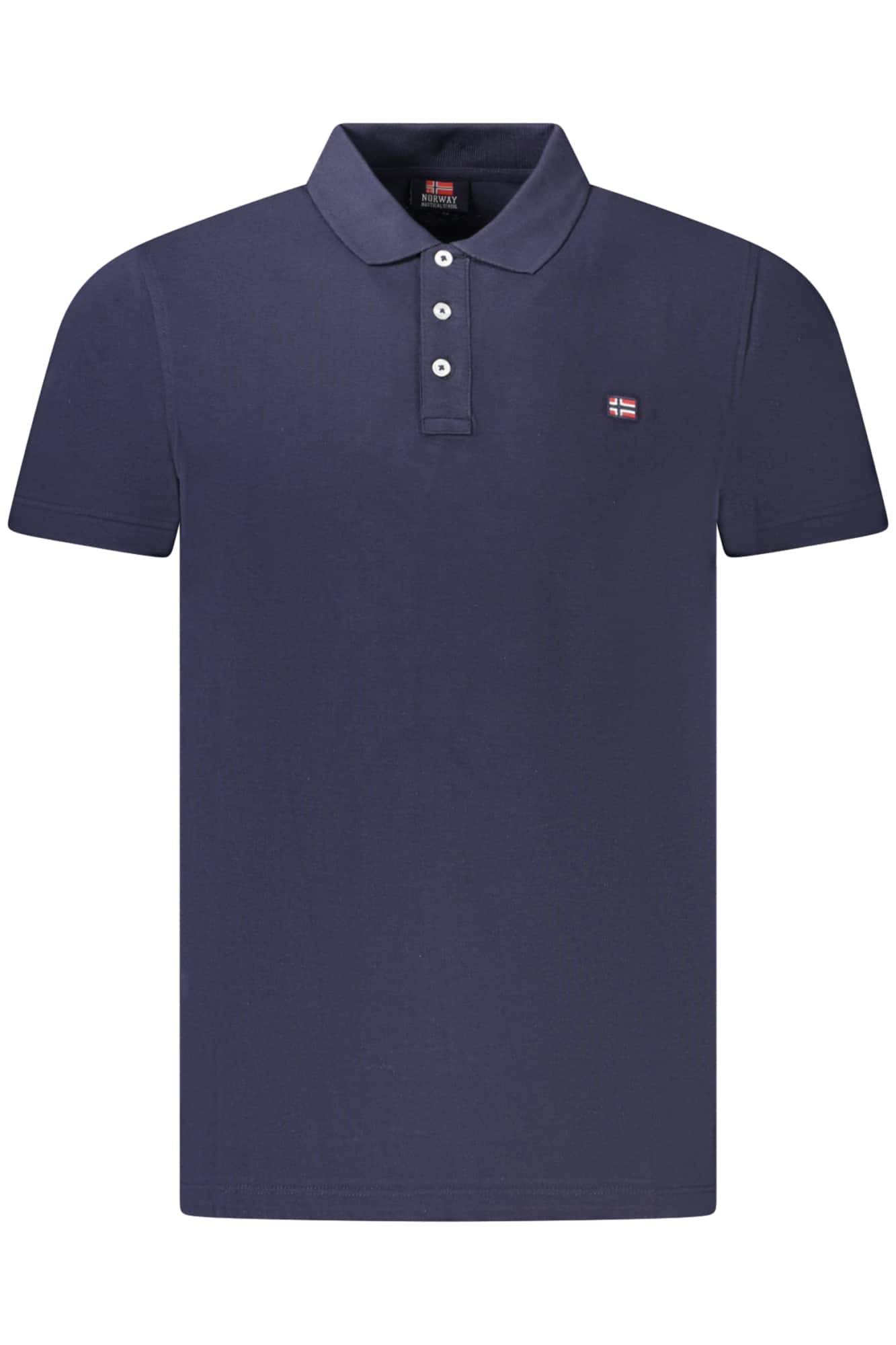 Norway 1963 hombre manga corta polo azul