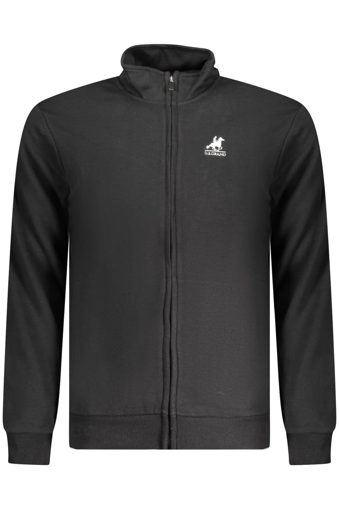 US Grand hombre azul con cremallera sudadera