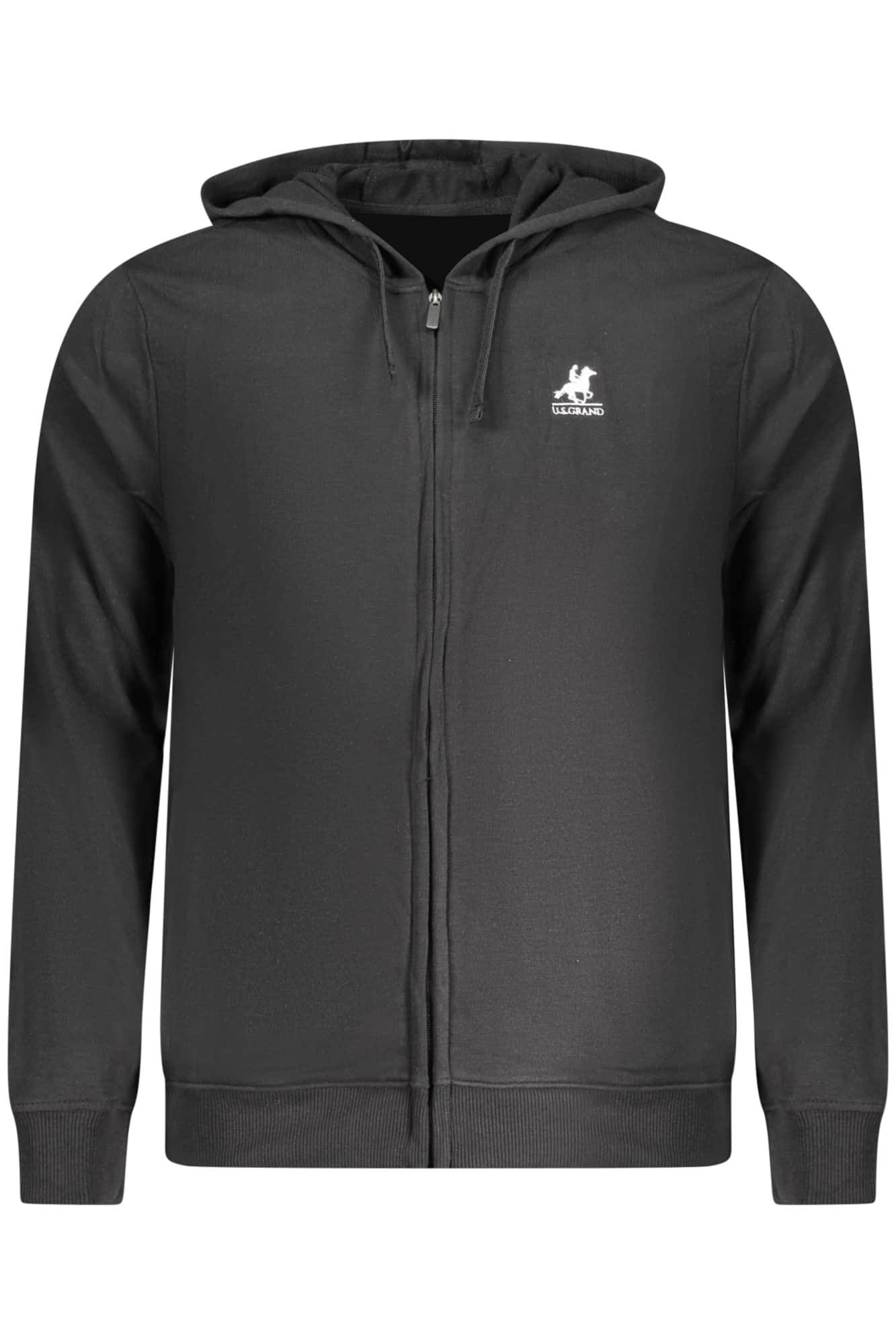 US Grand hombre blanco con cremallera sudadera