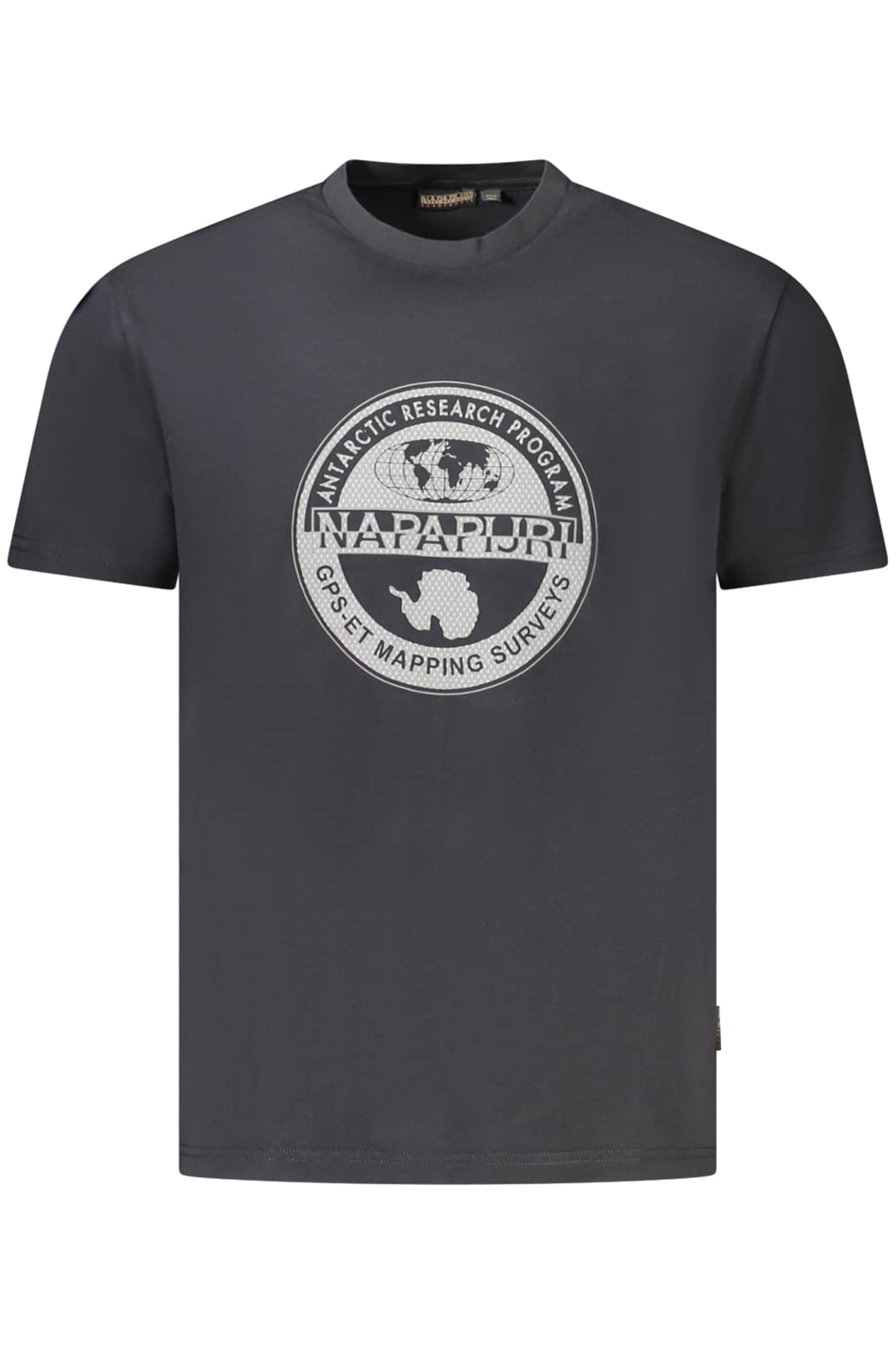 Napapijri manga corta t-camisa hombre negro