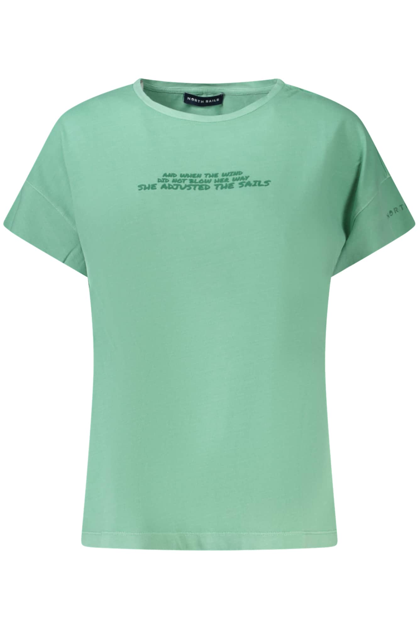 North Sails verde mujer manga corta t-camisa